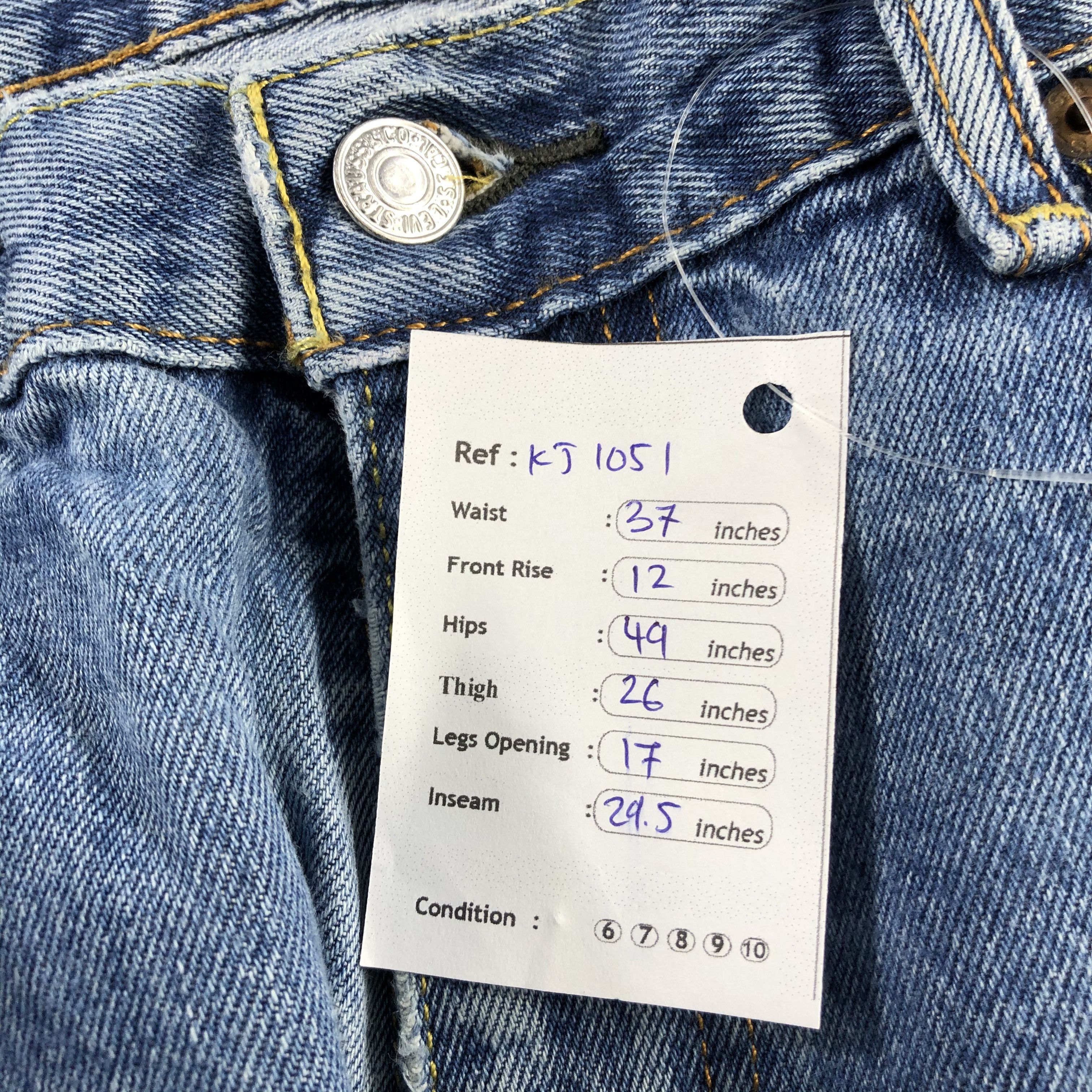 Levi's Vintage Levis 505 Jeans Distress Faded Blue KJ1051 Size US 36 / EU 52 - 17 Thumbnail