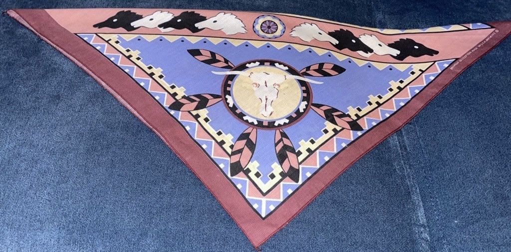 Vintage Vintage 1980 Native American Southwest Bandana! Size ONE SIZE - 9 Thumbnail