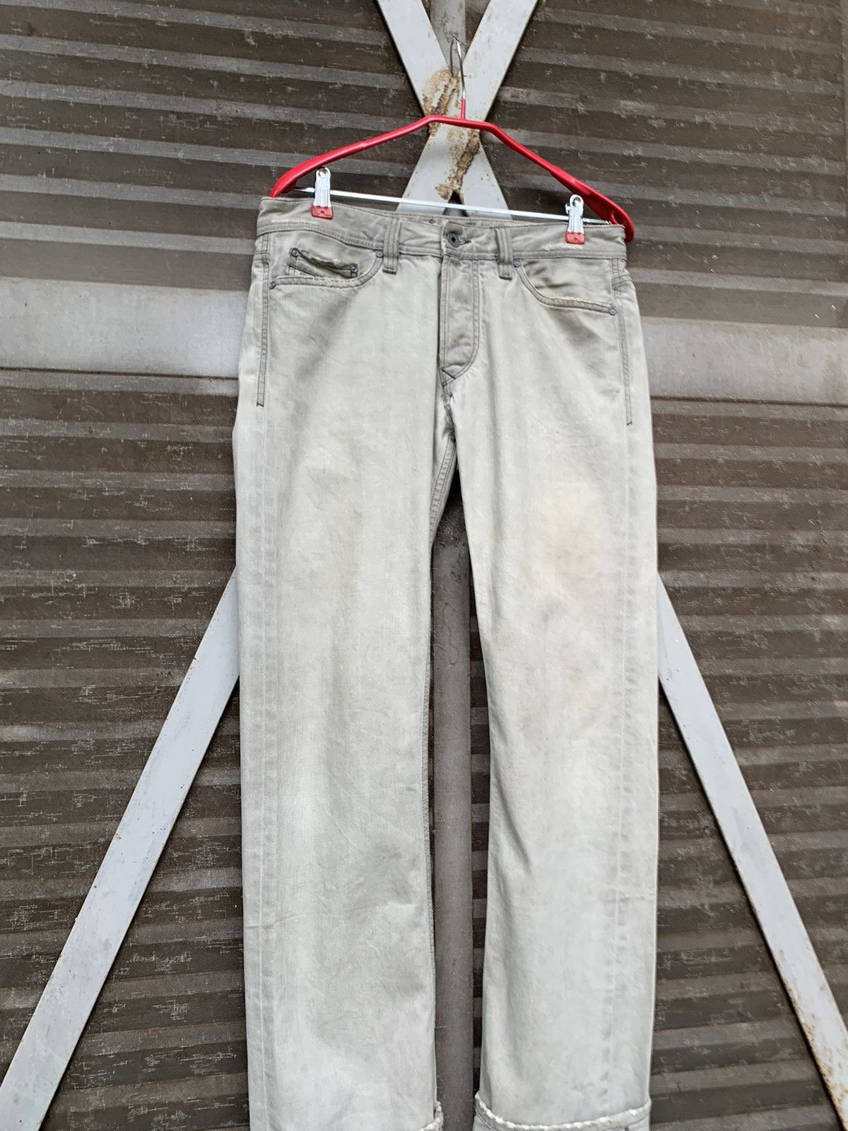 Diesel 👹Vintage Diesel Embroidery Logo Straight Cut Denim Size US 30 / EU 46 - 4 Thumbnail