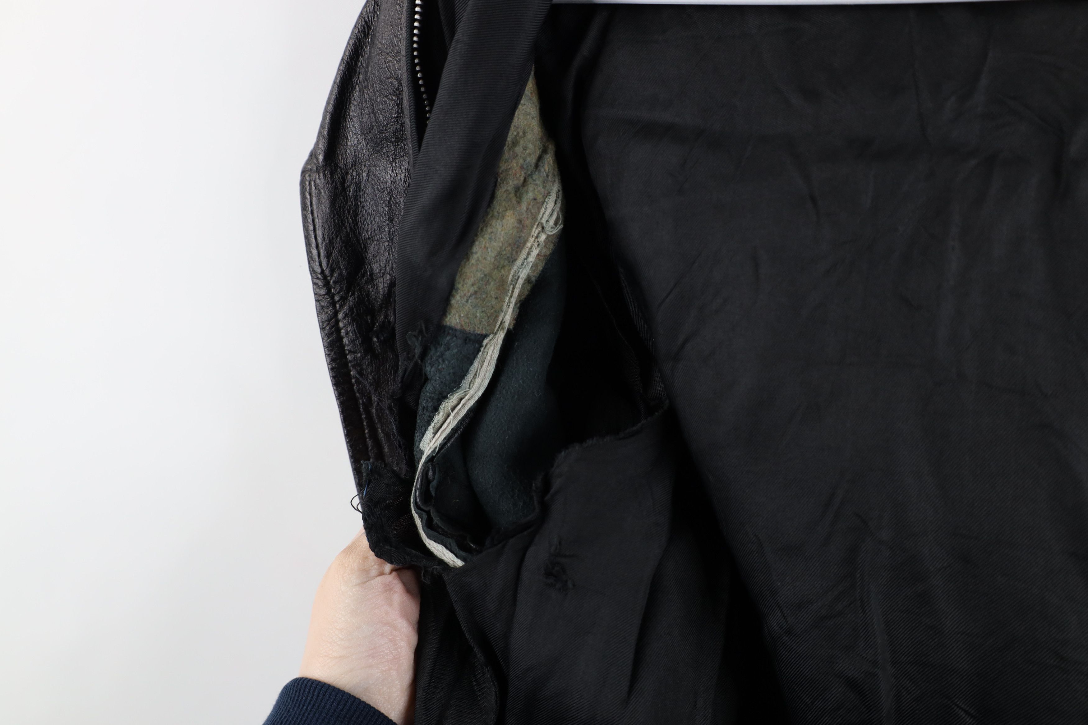 Vintage Vintage 70s Streetwear Full Button Leather Jacket Black Size US L / EU 52-54 / 3 - 12 Thumbnail