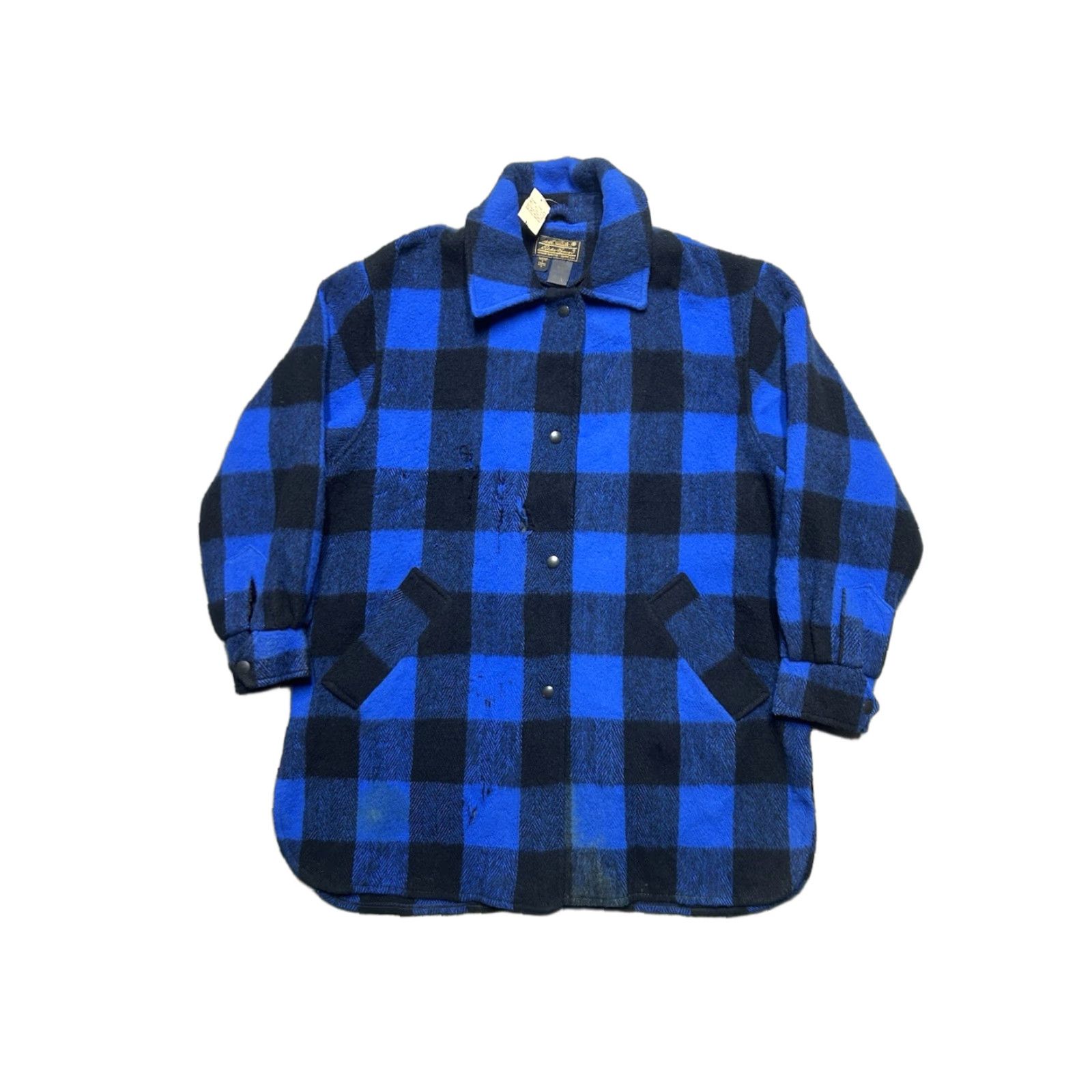 Eddie Bauer VINTAGE Eddie Bauer Snap Jacket Wool Blend Blue Plaid NWT DISTRESSED Women S 80s Mackinaw Jacket Shirt? Size S / US 4 / IT 40 - 1 Thumbnail