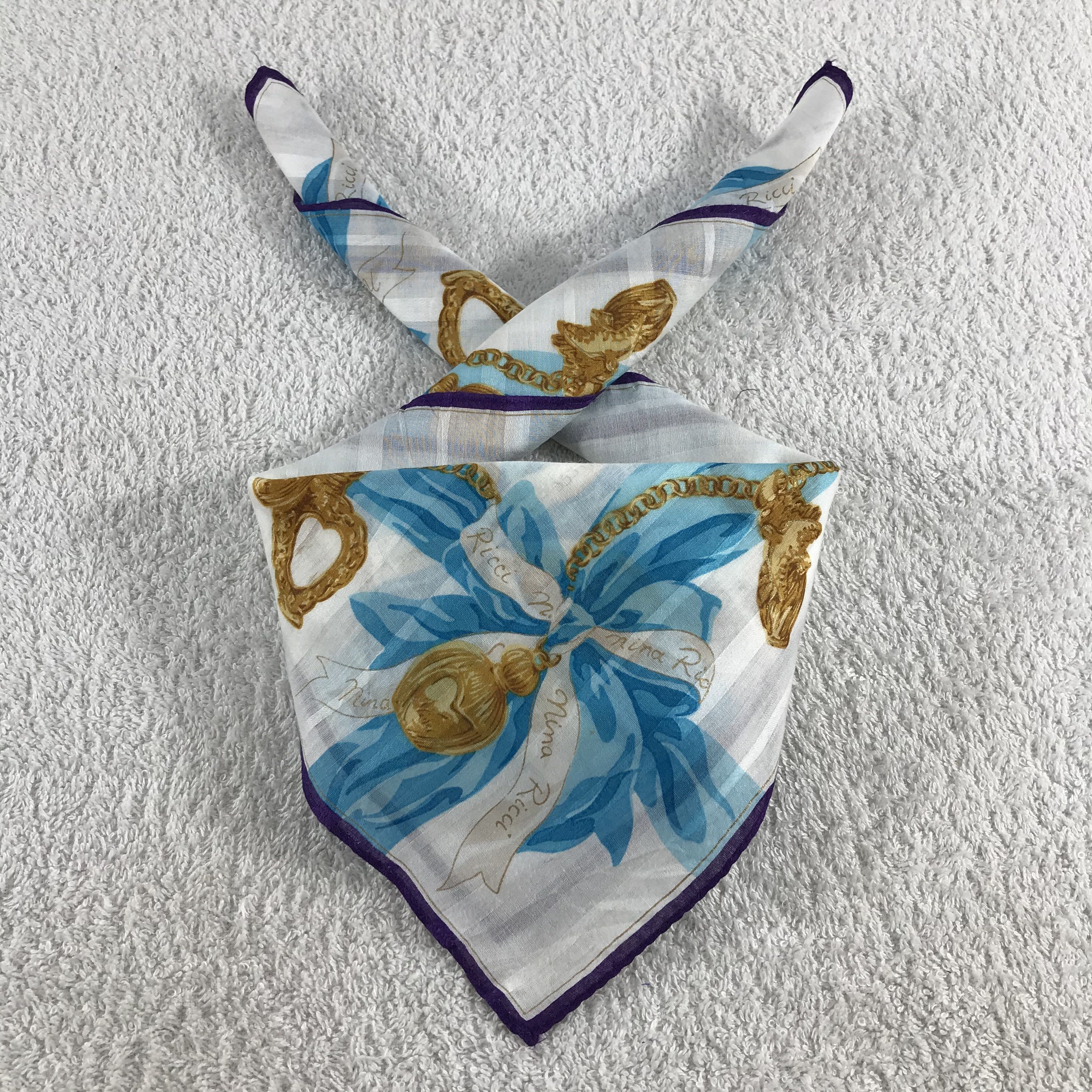 Nina Ricci × Vintage Nina Ricci Bandana / Handkerchief / Neckerchief - S070 Size ONE SIZE - 3 Thumbnail