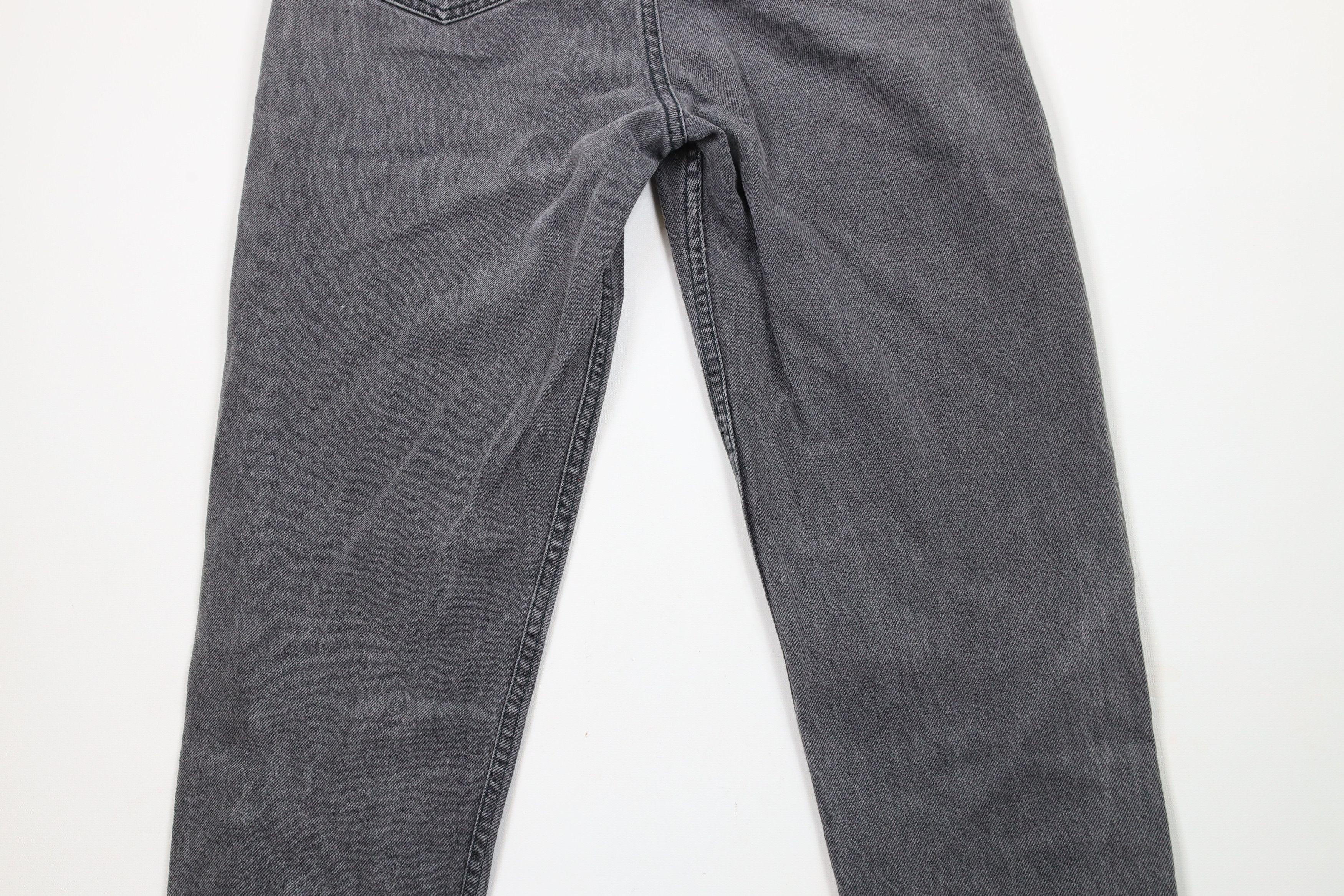 Guess × Vintage Vintage 90s Guess Tapered Skinny Leg Denim Jeans Black USA Size 29" - 14 Thumbnail