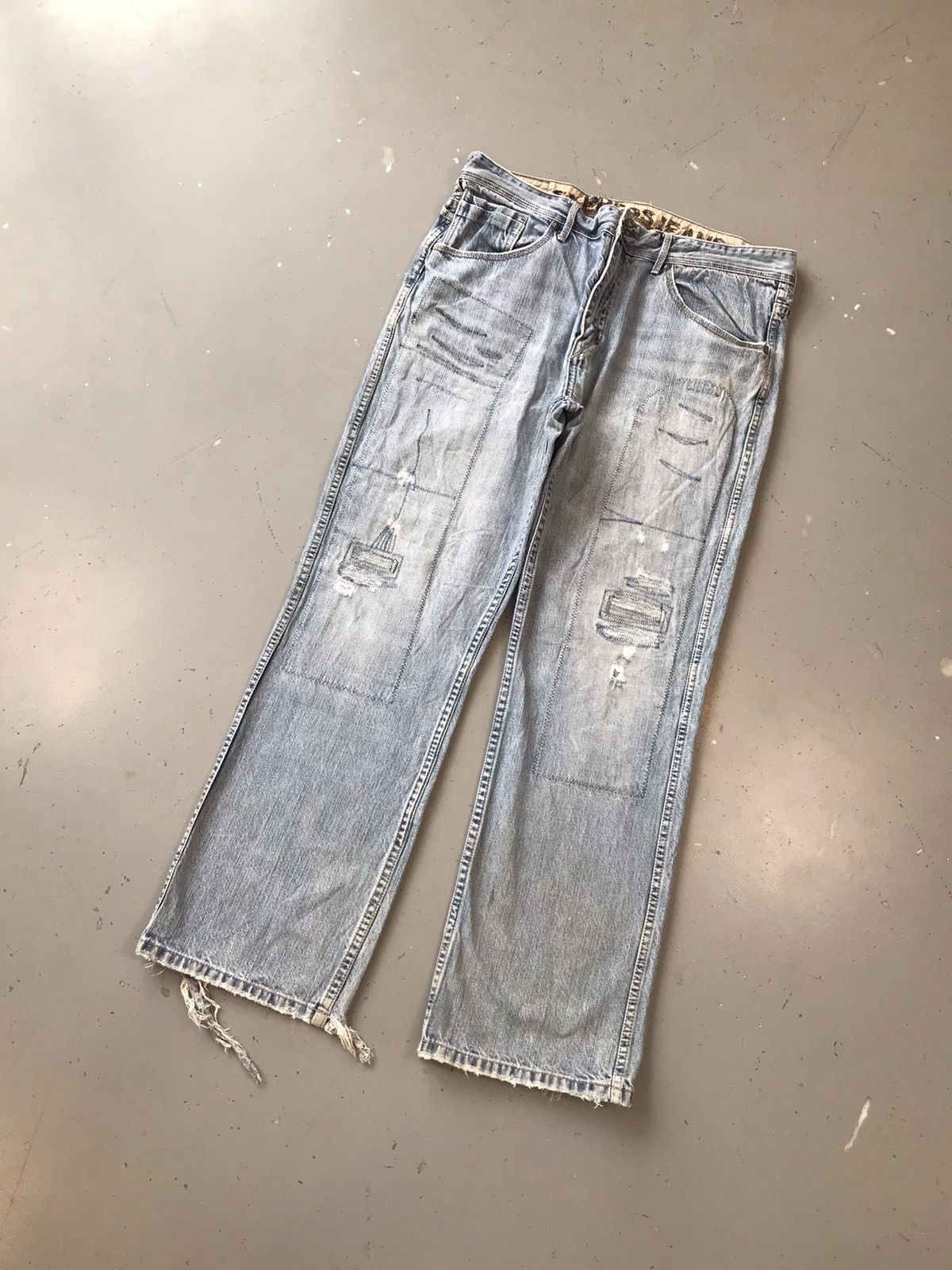 Express × Vintage Vintage express jeans distressed stitched denim Size US 38 / EU 54 - 3 Thumbnail