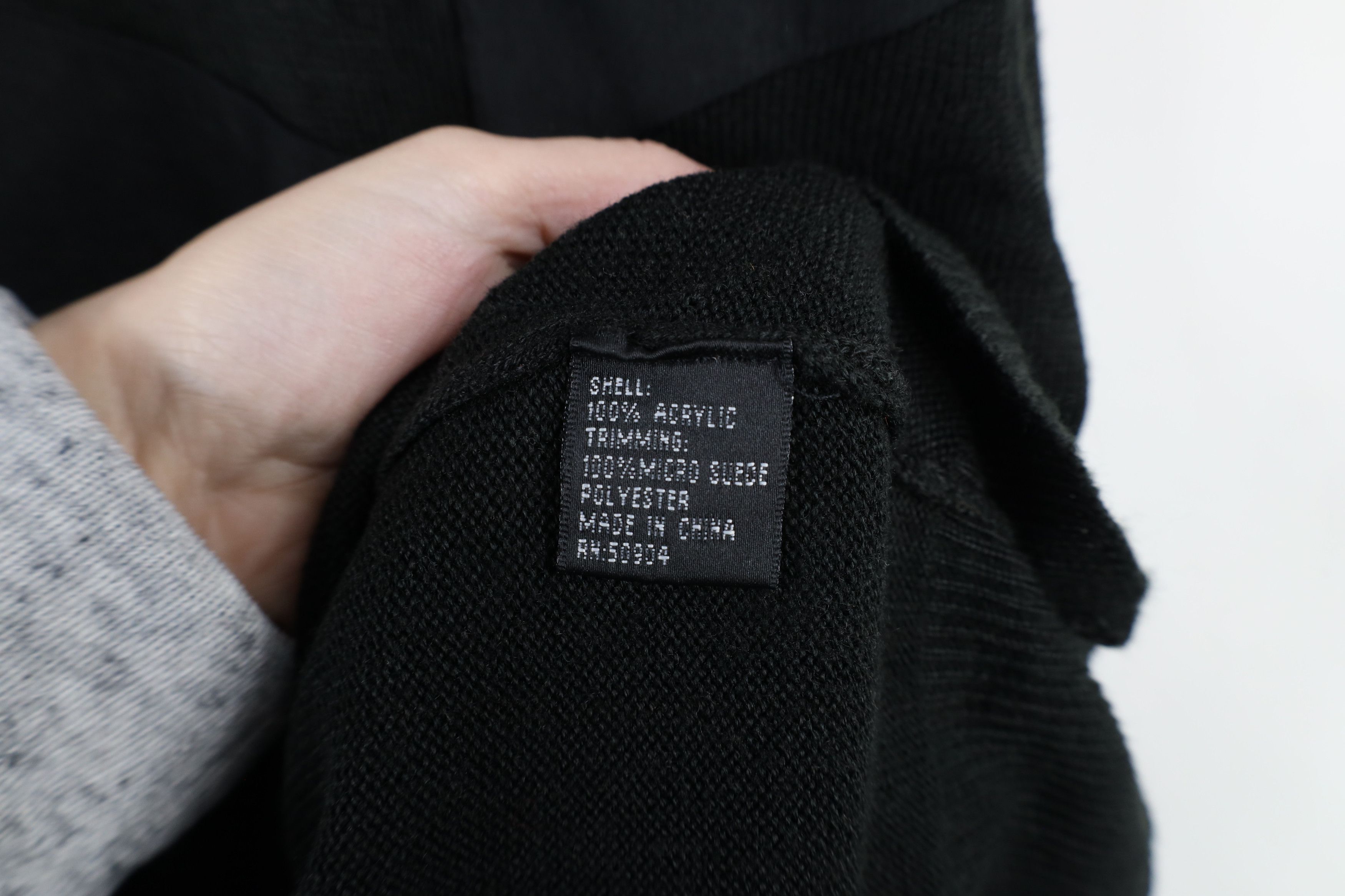 Vintage Vintage 90s Streetwear Patchwork Knit Crewneck Sweater Black Size US L / EU 52-54 / 3 - 8 Thumbnail