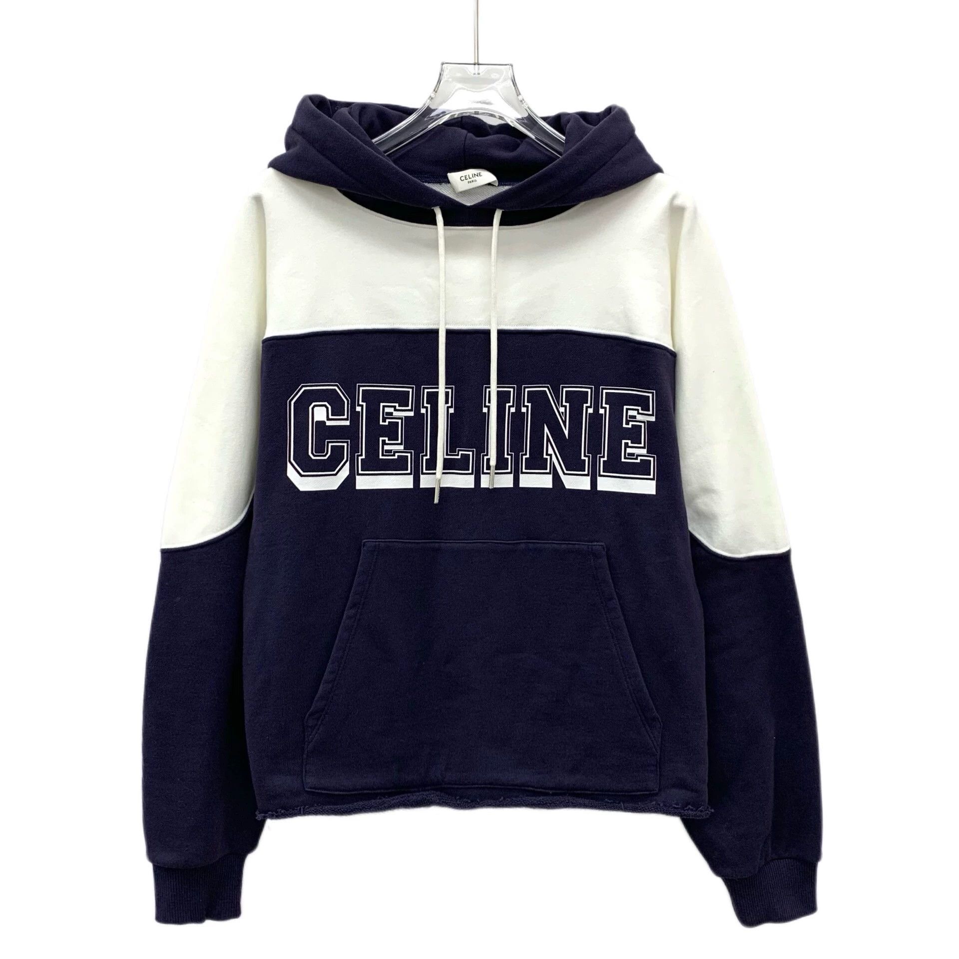 Celine Celine colorblock logo drawstring long-sleeved sweatshirt Size S / US 4 / IT 40 - 1 Thumbnail