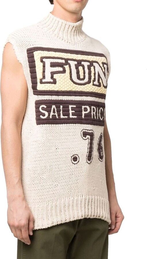 Jil Sander o1y1124 Sleeveless High Neck Print Vest Pullover in Multico Size US S / EU 44-46 / 1 - 2 Thumbnail