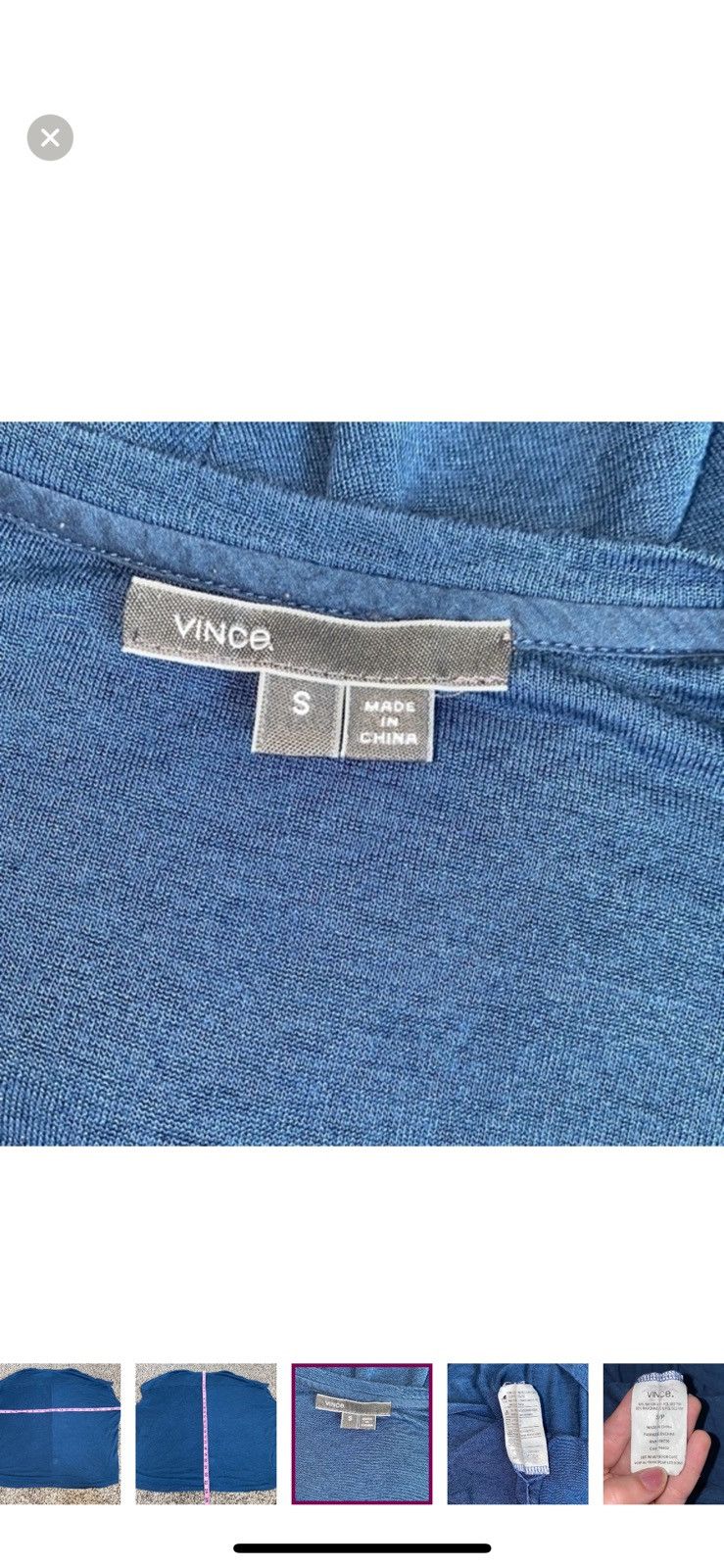 Vince Vince small blue v neck tee Size S / US 4 / IT 40 - 6 Thumbnail