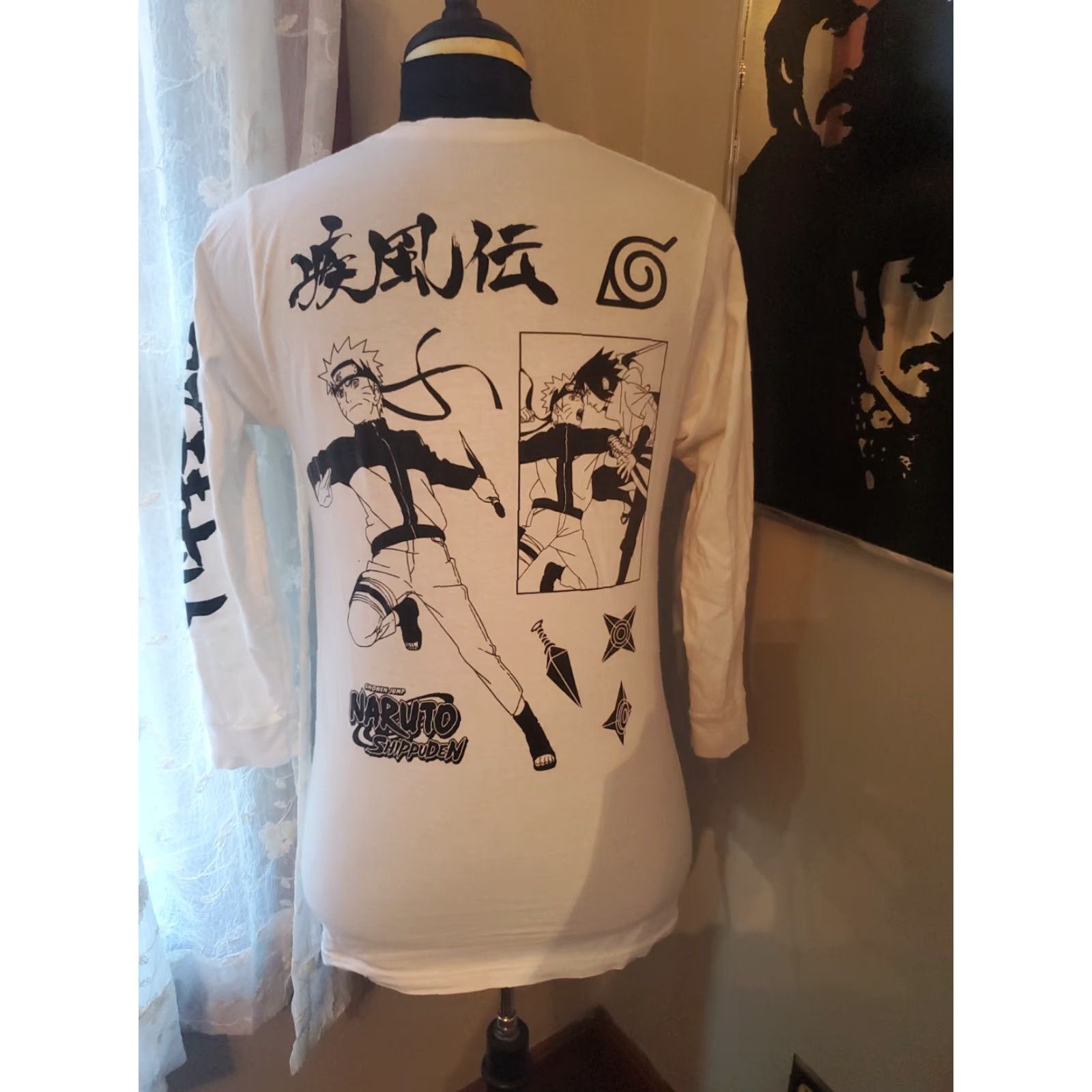 Vintage Naruto Shippuden Shonen Jump Anime Long Sleeve White Shirt Size Medium Mens Shirt White Naruto Graphic Print Logo Crew Neck Regular Fit M Size US M / EU 48-50 / 2 - 2 Thumbnail