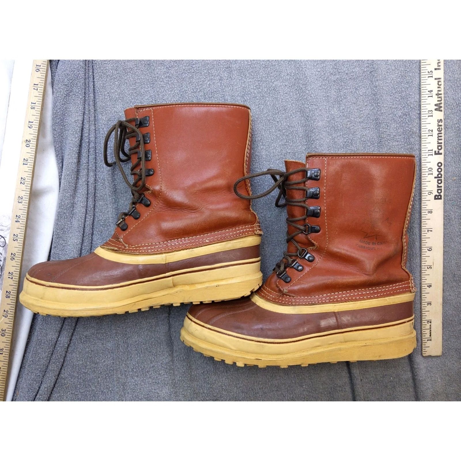 SOREL VINTAGE Sorel Kaufman Snow Boots Mens 9 42 Brown Leather Wool Lined Canada Snow Boot Mens US 9 Brown Leather Wool Lined Canada Size US 9 / EU 42 - 2 Thumbnail