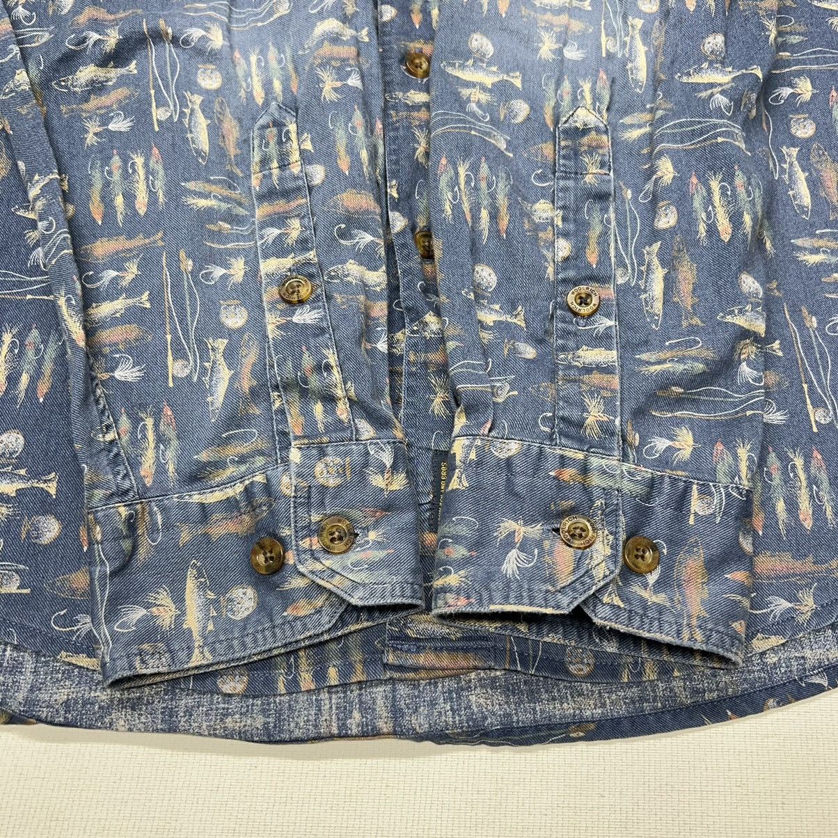 Vintage × Woolrich Woolen Mills VTG Woolrich Shirt Blue Button Down Fish Fishing Long Sleeve Size US L / EU 52-54 / 3 - 11 Thumbnail
