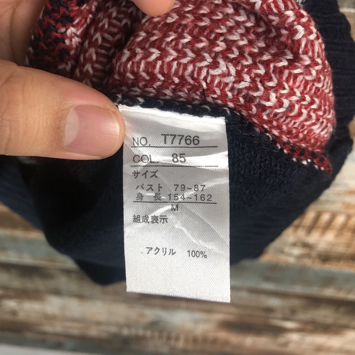 Vintage Chip Club Red British flag Knitwear #A1850 Size M / US 6-8 / IT 42-44 - 12 Thumbnail