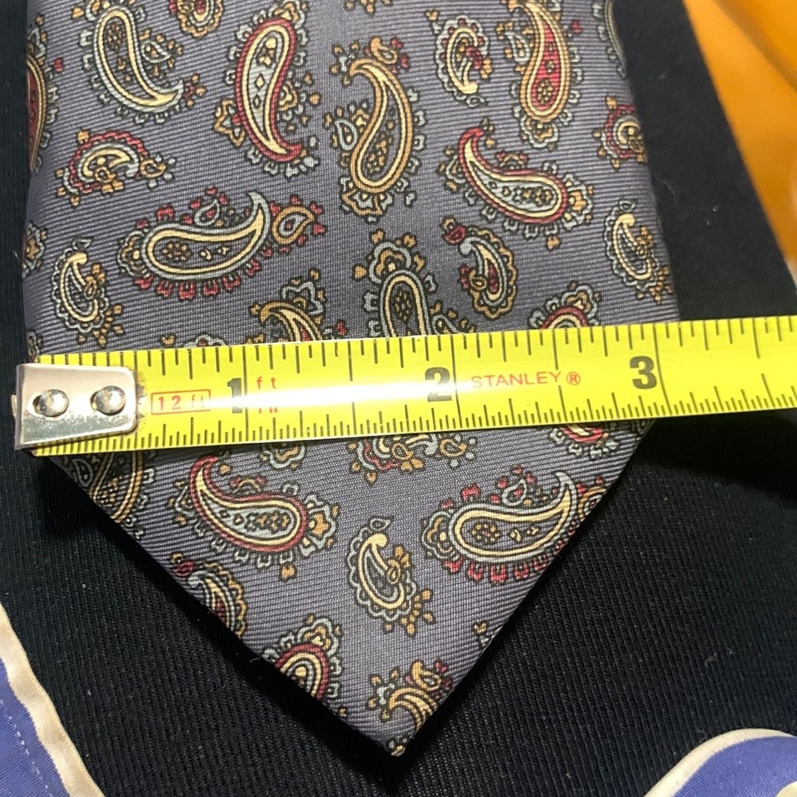 Dior CHRISTIAN DIOR 100% SILK PAISLEY NECKTIE Size ONE SIZE - 10 Thumbnail