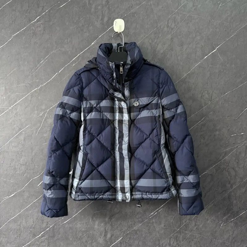 Burberry Women's Navy Cotton Down Jacket
