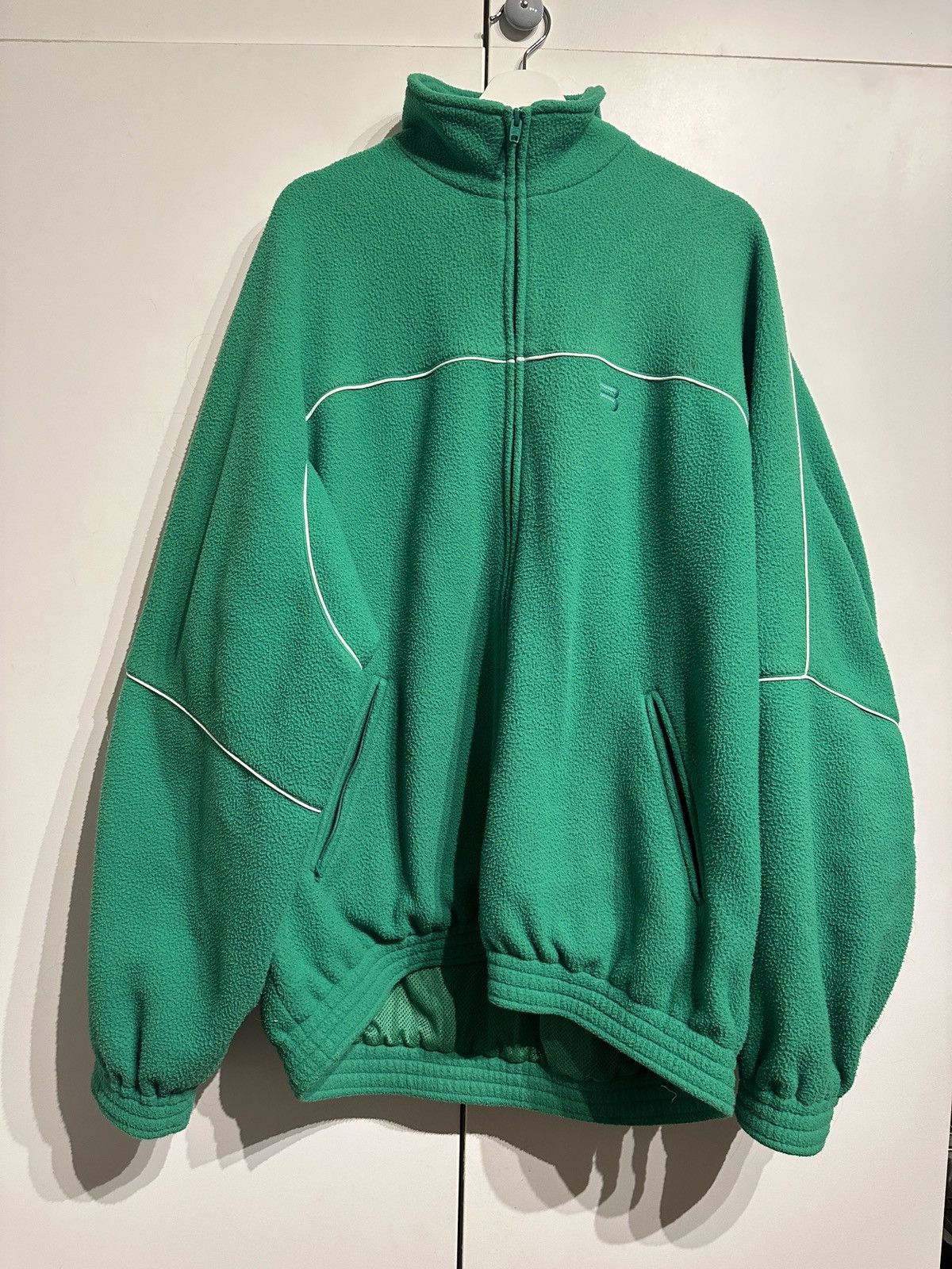 image of Balenciaga Sporty B Fleece in Green, Men's (Size Medium)