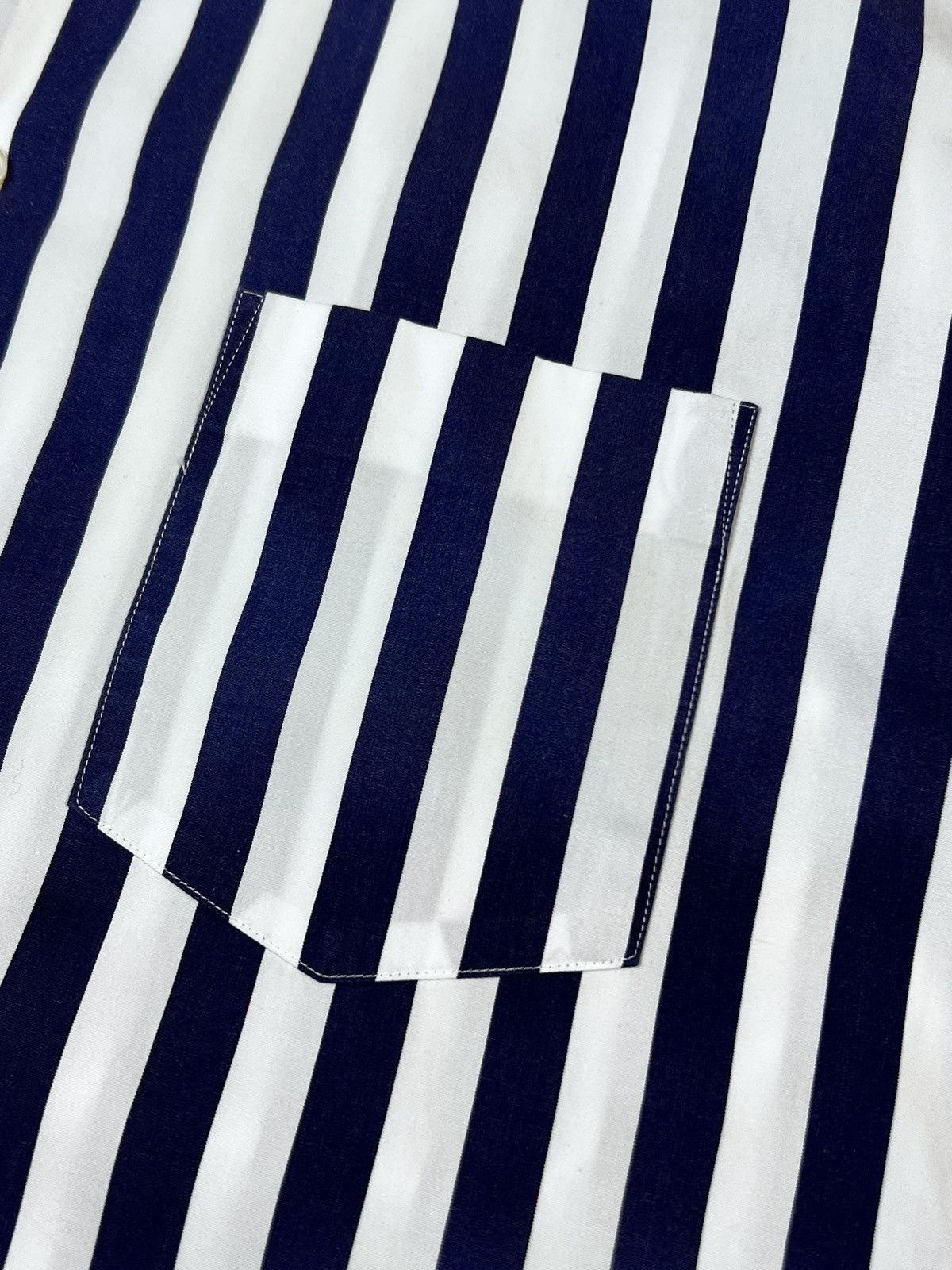Comme des Garcons SHIRT × Vintage Comme Des Garçons SHIRT Stripped Blue Buttons Up Shirt Size US L / EU 52-54 / 3 - 6 Thumbnail