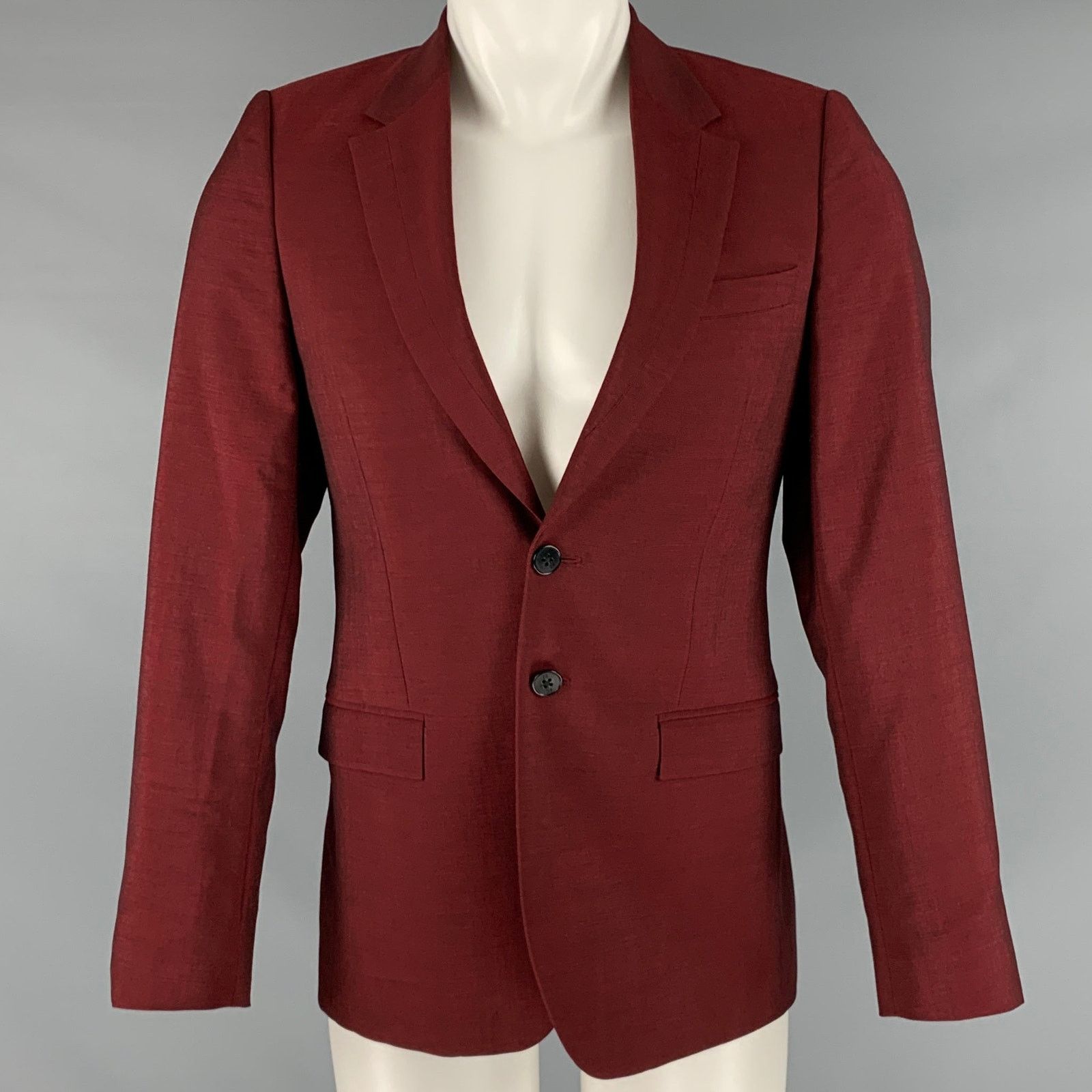 Paul Smith PS by PAUL SMITH Size 36 Burgundy Wool Mohair Sport Coat Size 36R - 1 Thumbnail