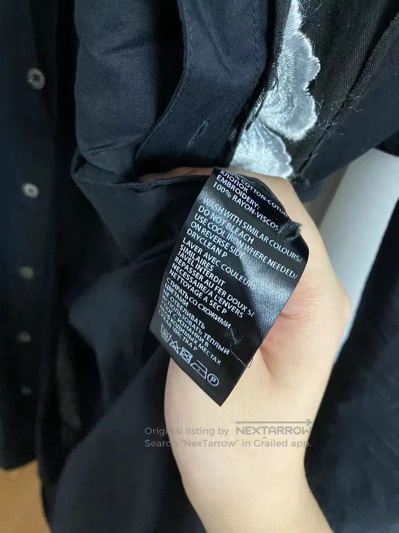 Ann Demeulemeester Ann Demeulemeester Peony Embroidered Shirt. Size US XXS / EU 40 - 3 Thumbnail