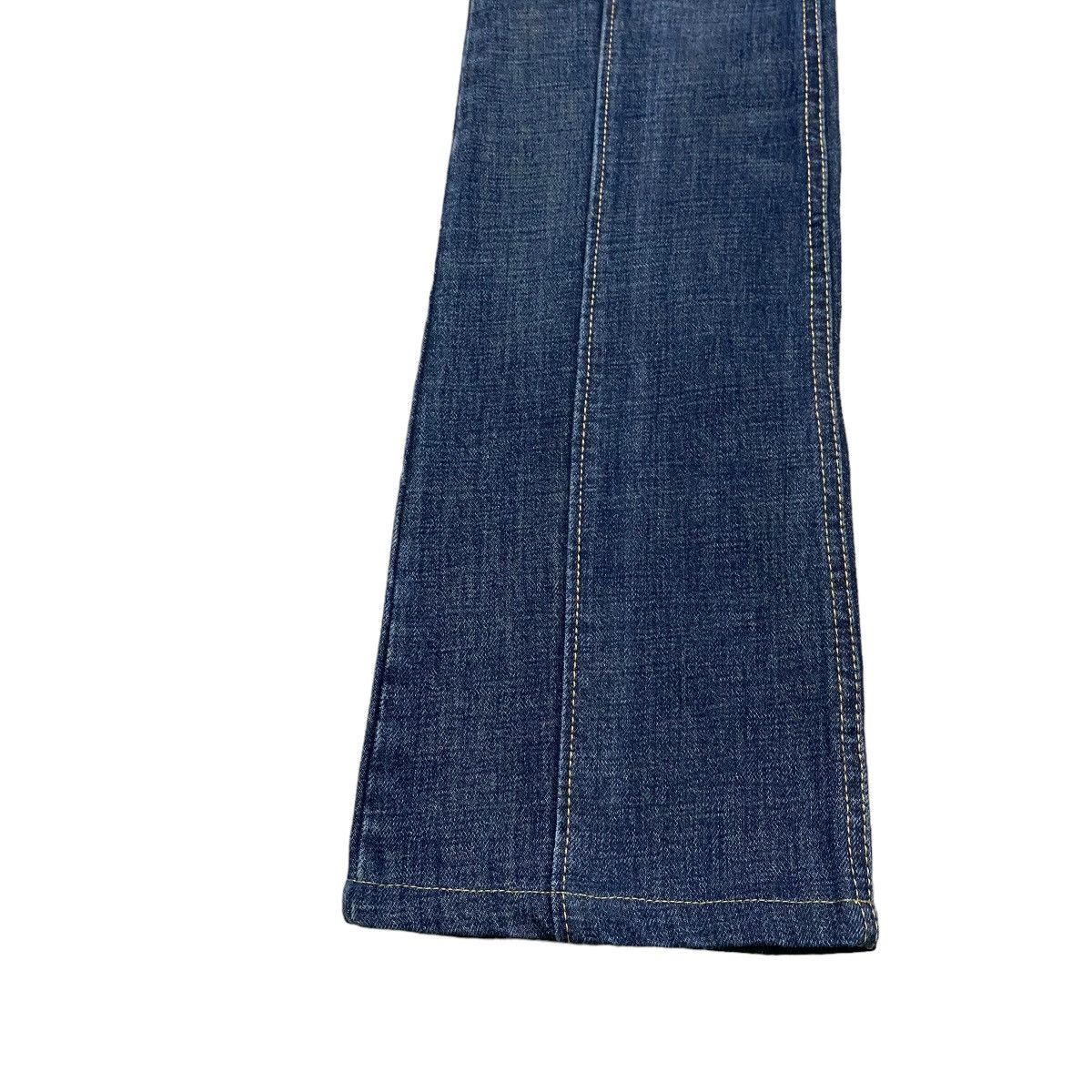 Neil Barrett Neil Barrett Denim Leather Trimmed Flare Jeans Low Rise Size 28" / US 6 / IT 42 - 8 Thumbnail