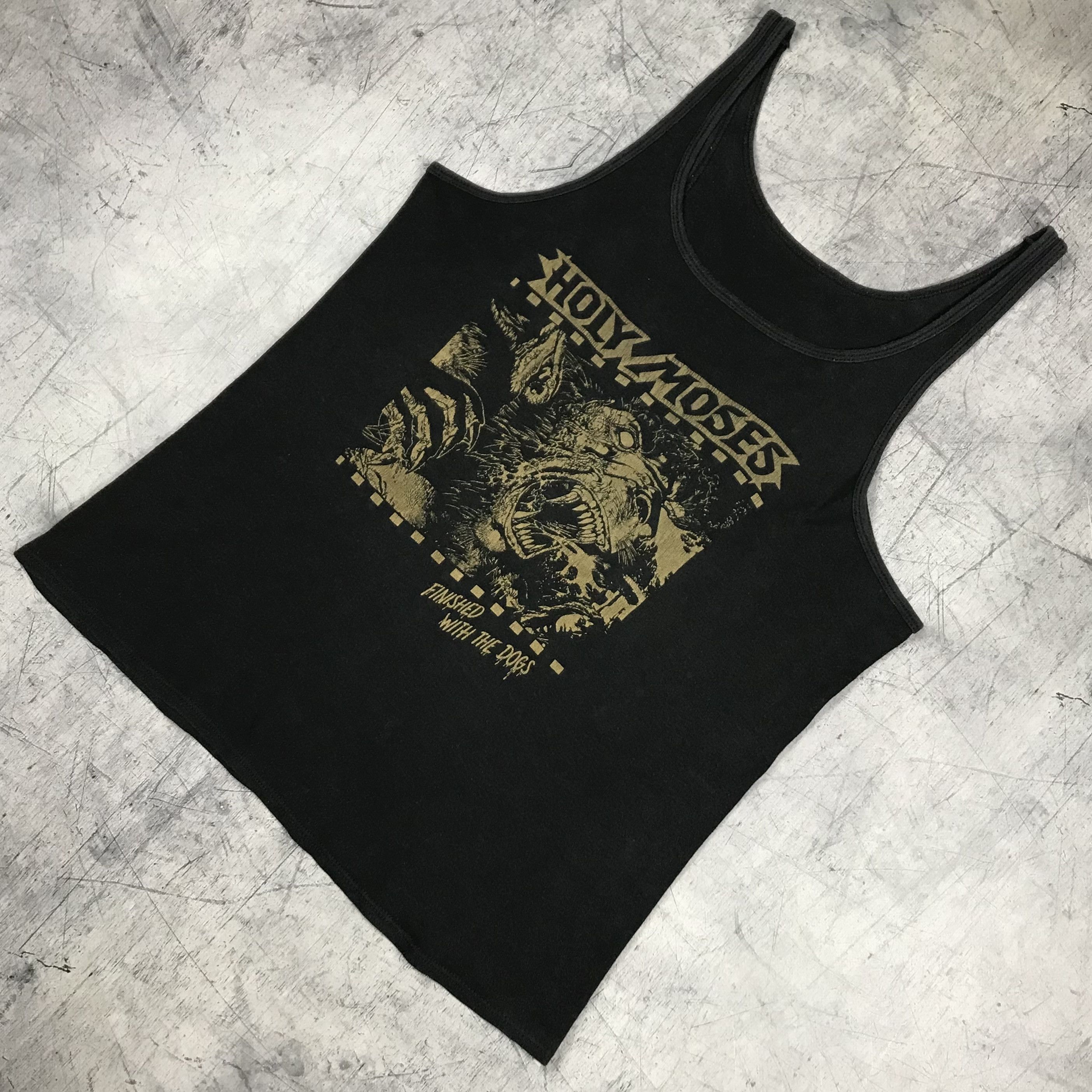 Band Tees 1987 Holy Moses Finished With Dog Tank Top Size US XL / EU 56 / 4 - 4 Thumbnail