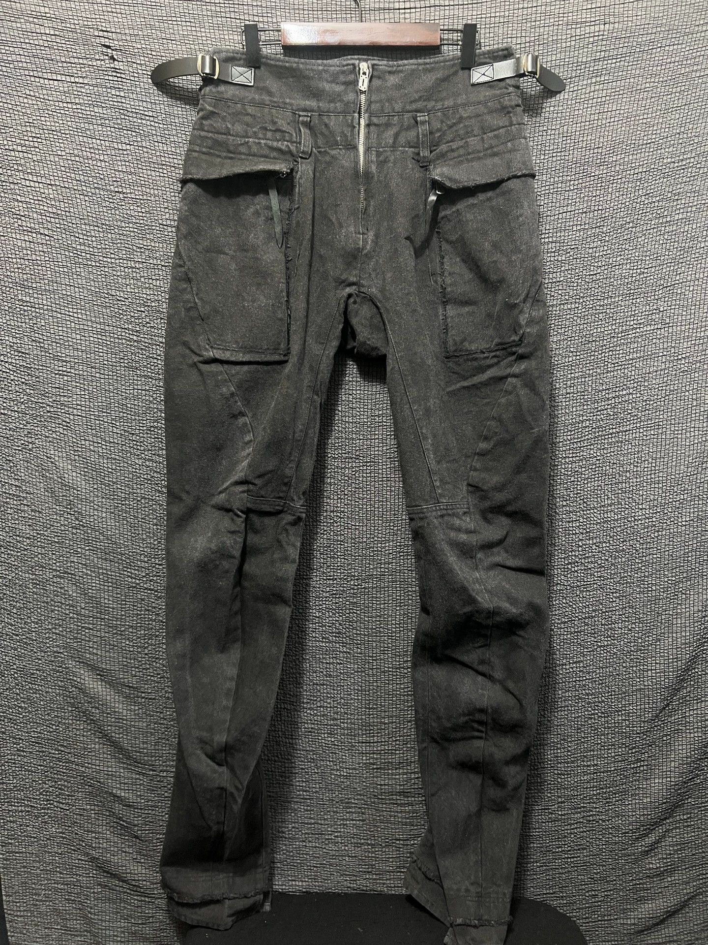 D.Hygen D.HYGEN Washed Distressed Denim "Cannonball" Pants - Sz 2 Size US 33 - 1 Thumbnail