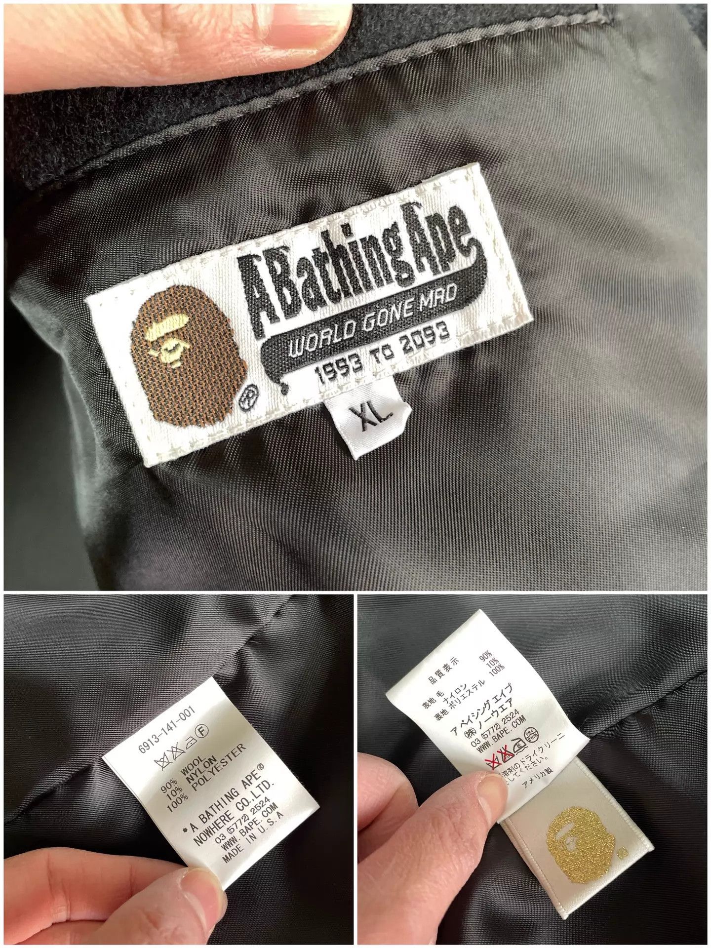 Bape BAPE X Schott U.S.740N PEA JACKET Black Camo Wool XL Size US XL / EU 56 / 4 - 9 Thumbnail