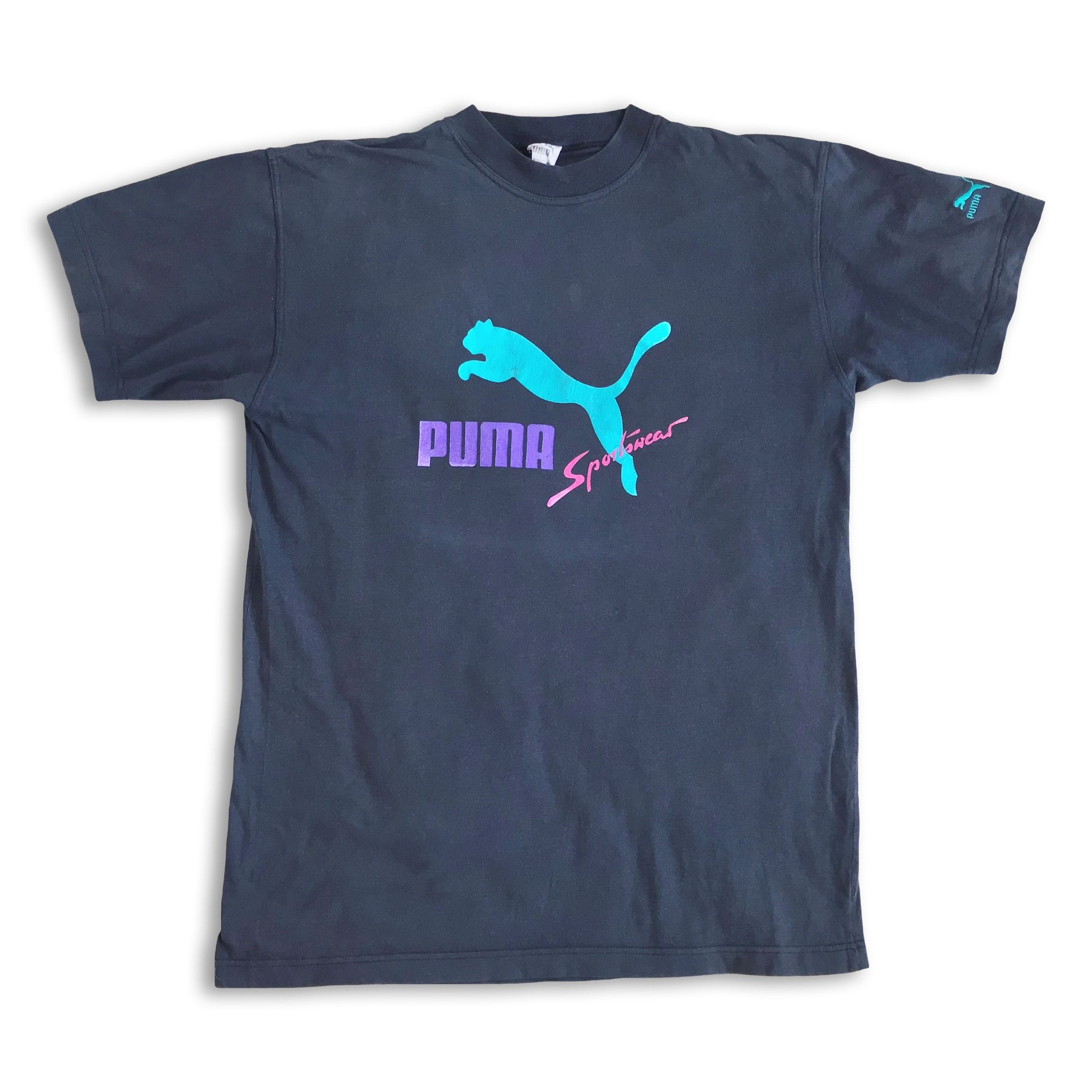 Puma Vintage 80s 90s PUMA SPORT T shirt Faded Tee / Medium Size US M / EU 48-50 / 2 - 2 Thumbnail