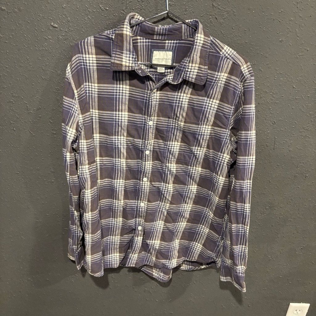 American Eagle Outfitters Men's American Eagle Plaid Shirt Size US XL / EU 56 / 4 - 1 Thumbnail