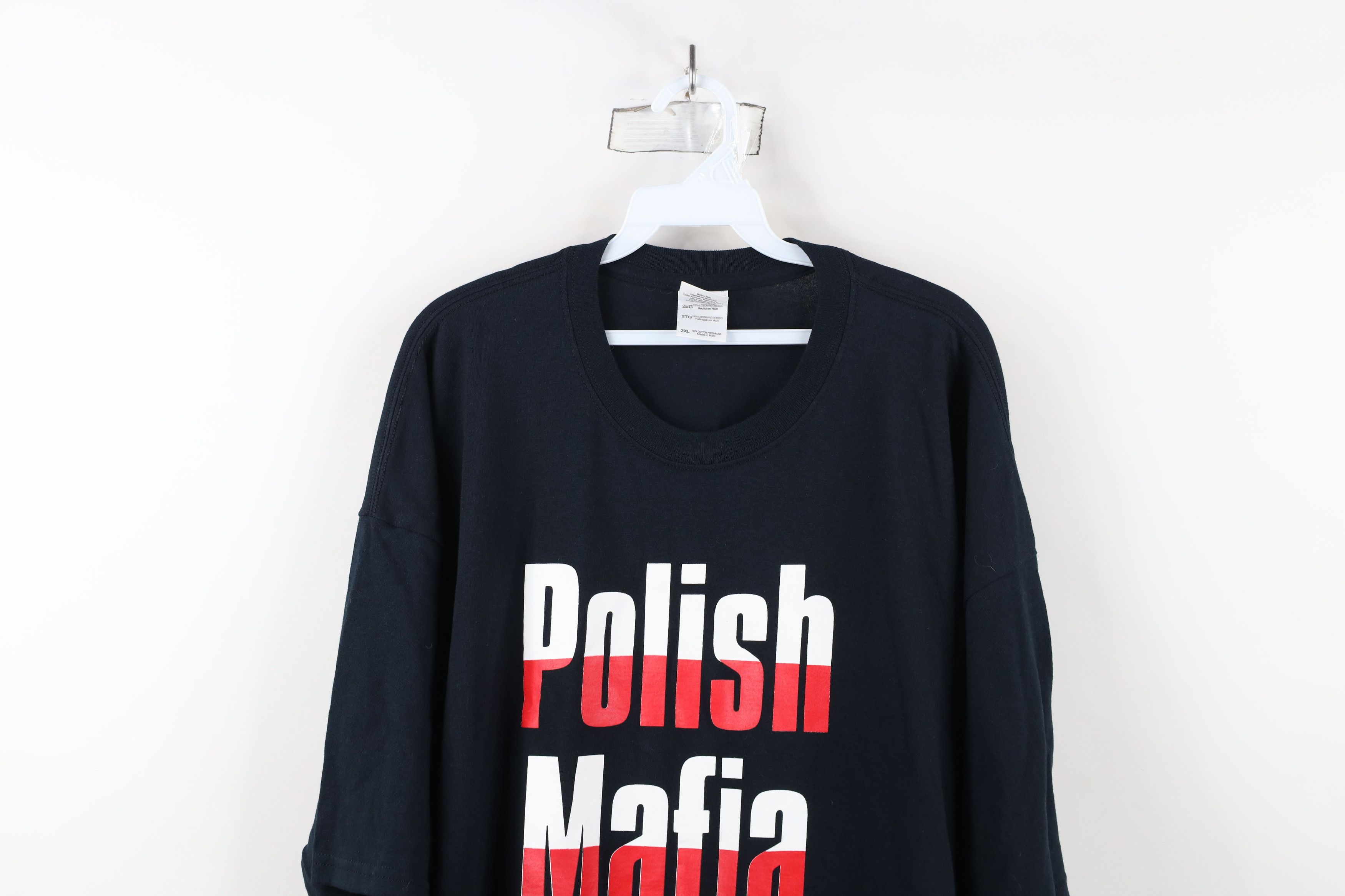 Vintage Vintage Y2K Streetwear Spell Out Polish Mafia T-Shirt Black Size US XXL / EU 58 / 5 - 2 Thumbnail