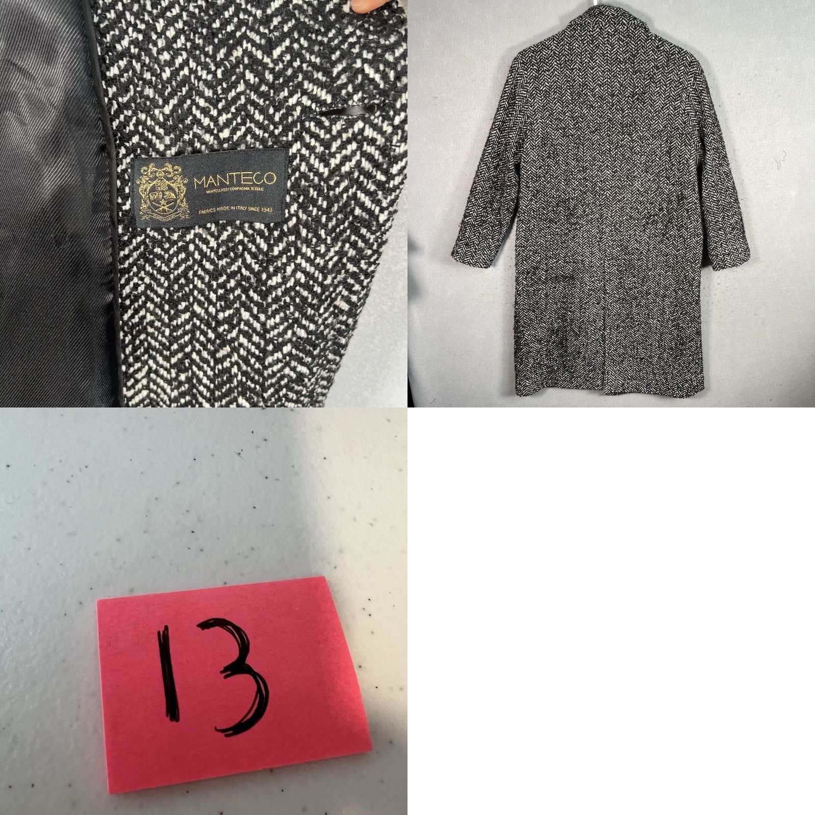 Mango MANGO Buttoned Wool Blend Coat - Gray Herringbone Long Sleeve Lined Small Womens Regular Jacket/Coat Size S / US 4 / IT 40 - 8 Thumbnail