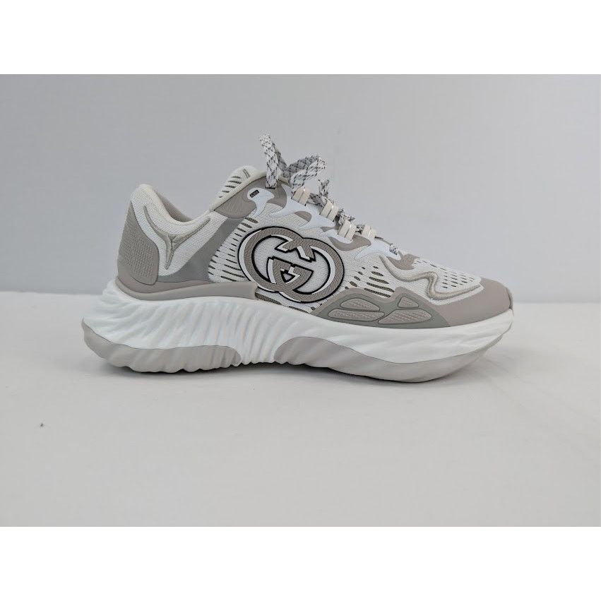 Gucci o1rshd1 Ripple Splash Sneaker in White / Grey Size US 11 / EU 44 - 4 Thumbnail