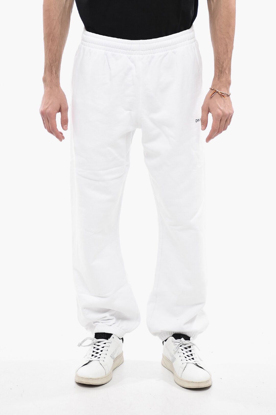 image of Off White Og1Mm0424 Helvetica Slim Sweatpant In White, Men's (Size 36)