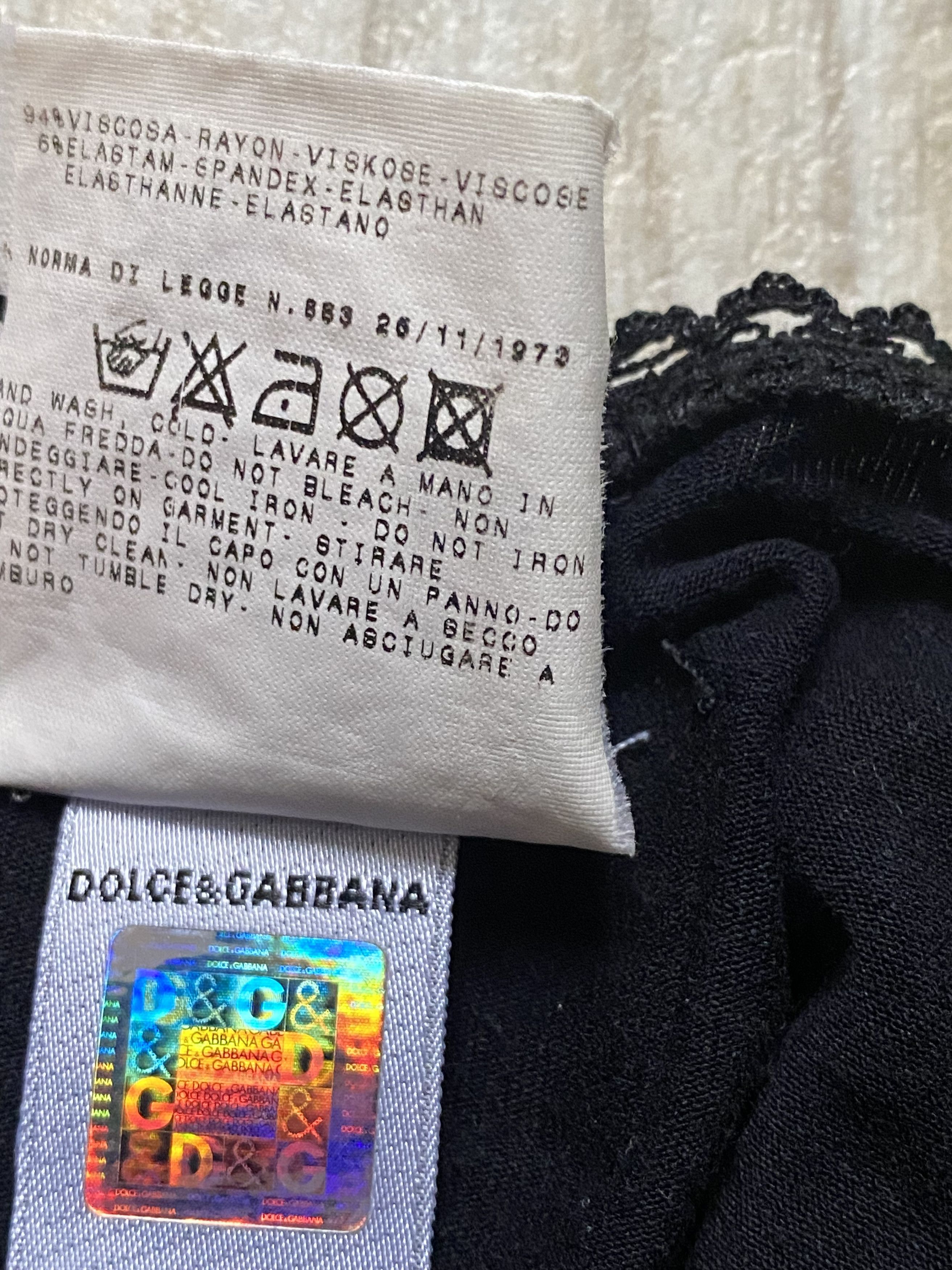 Dolce & Gabbana × Vintage Dolce & Gabbana Vintage Black Tank Top, Size XS Size XS / US 0-2 / IT 36-38 - 3 Thumbnail