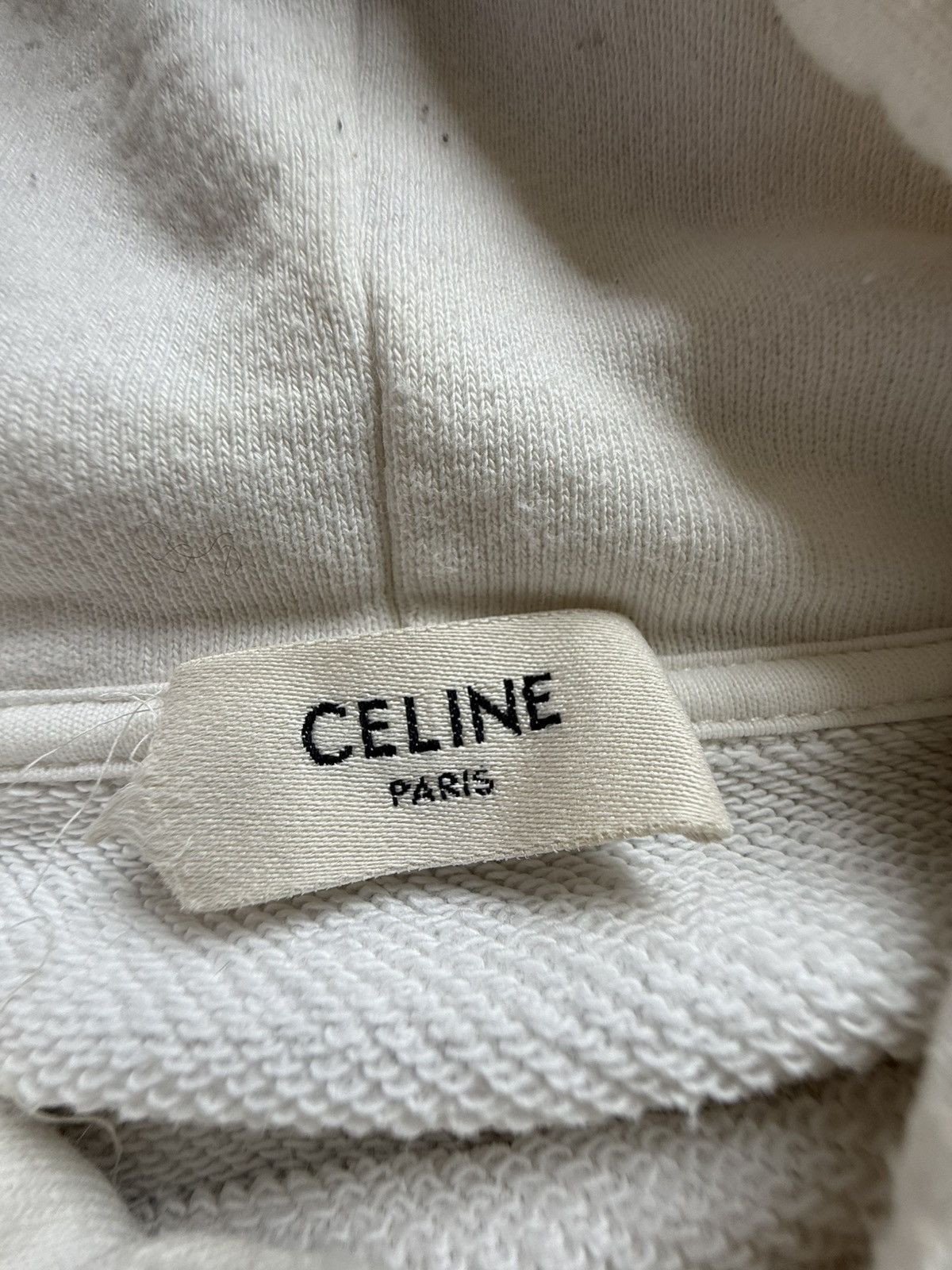 Celine Celine white black logo hoodie Hedi Slimane grail XL Size US XL / EU 56 / 4 - 23 Thumbnail