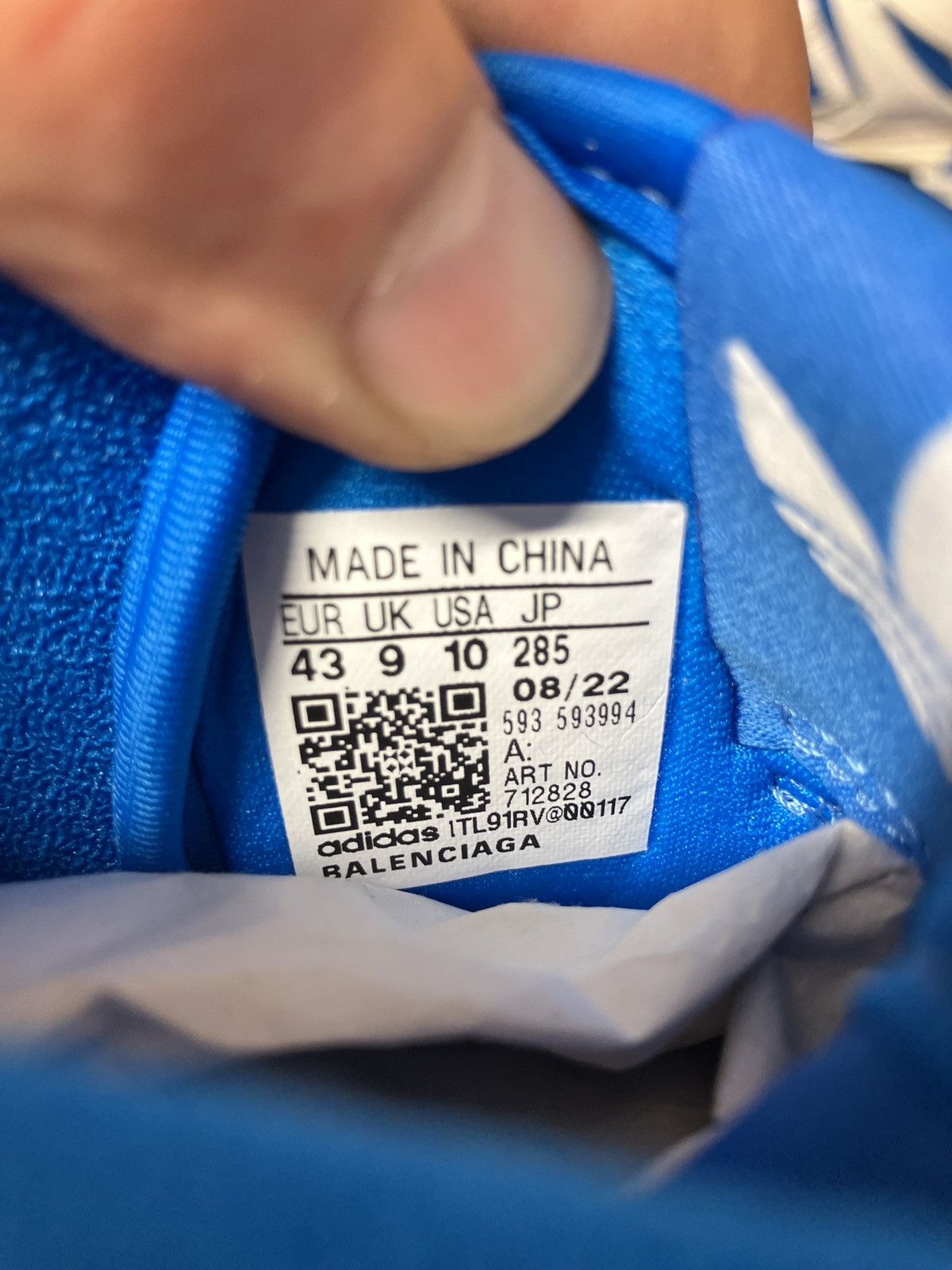 Adidas × Balenciaga Track Hike Sneakers in White/Blue - New Size US 10 / EU 43 - 8 Thumbnail