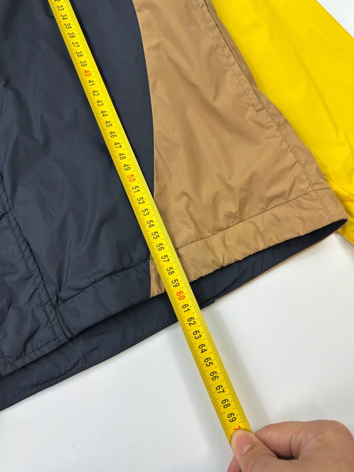 Comme des Garcons CDG Shirt SS2009 Yellow & Blue Block Nylon Hooded Jacket Size US S / EU 44-46 / 1 - 18 Thumbnail