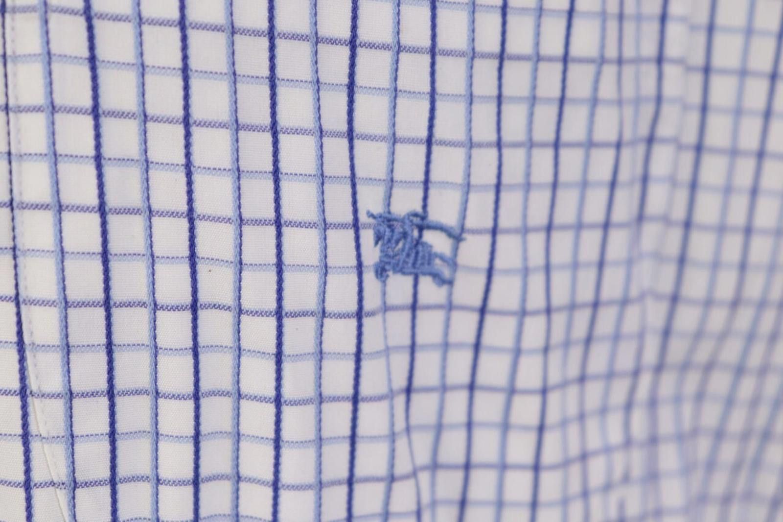 Designer Burberry London Blue Check Button Down Shirt Size 4 Size US M / EU 48-50 / 2 - 5 Thumbnail
