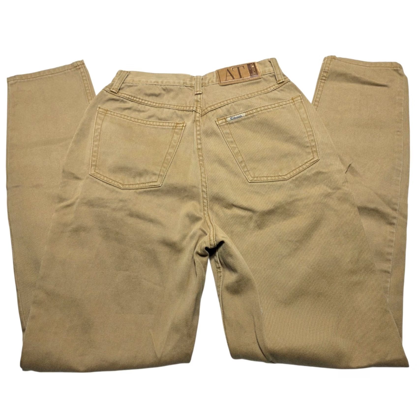 Ann Taylor VINTAGE Ann Taylor AT Denim Jeans Pants 90s Womens 6L Brown Khaki Denim Straight Pockets Regular Rise High Inseam 31in Size 28" / US 6 / IT 42 - 2 Thumbnail