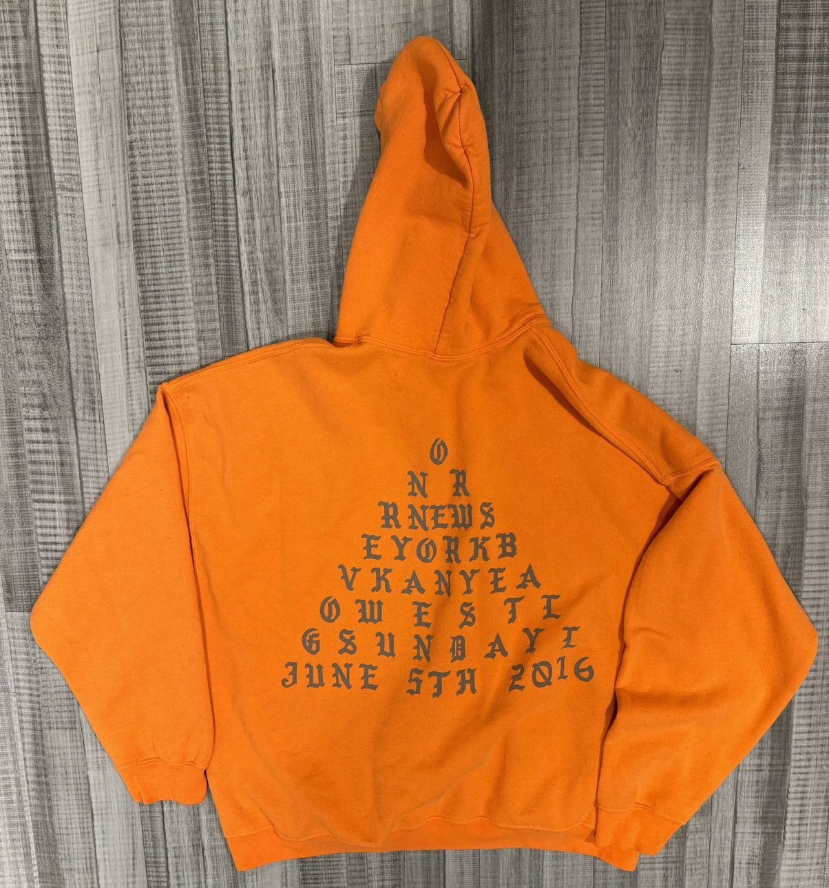 image of Kanye West Cancelled 2016 Gov Ball Festival Hoodie 3M in Orange, Men's (Size 2XL)