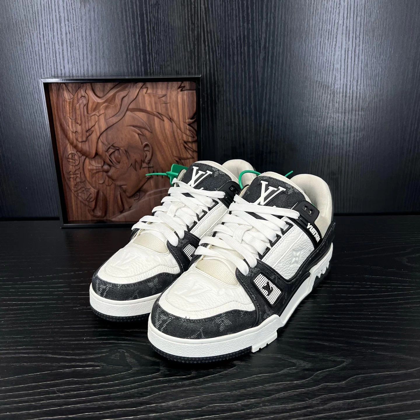 Louis Vuitton LV Trainer Black & White Denim Size S / US 4 / IT 40 - 1 Thumbnail