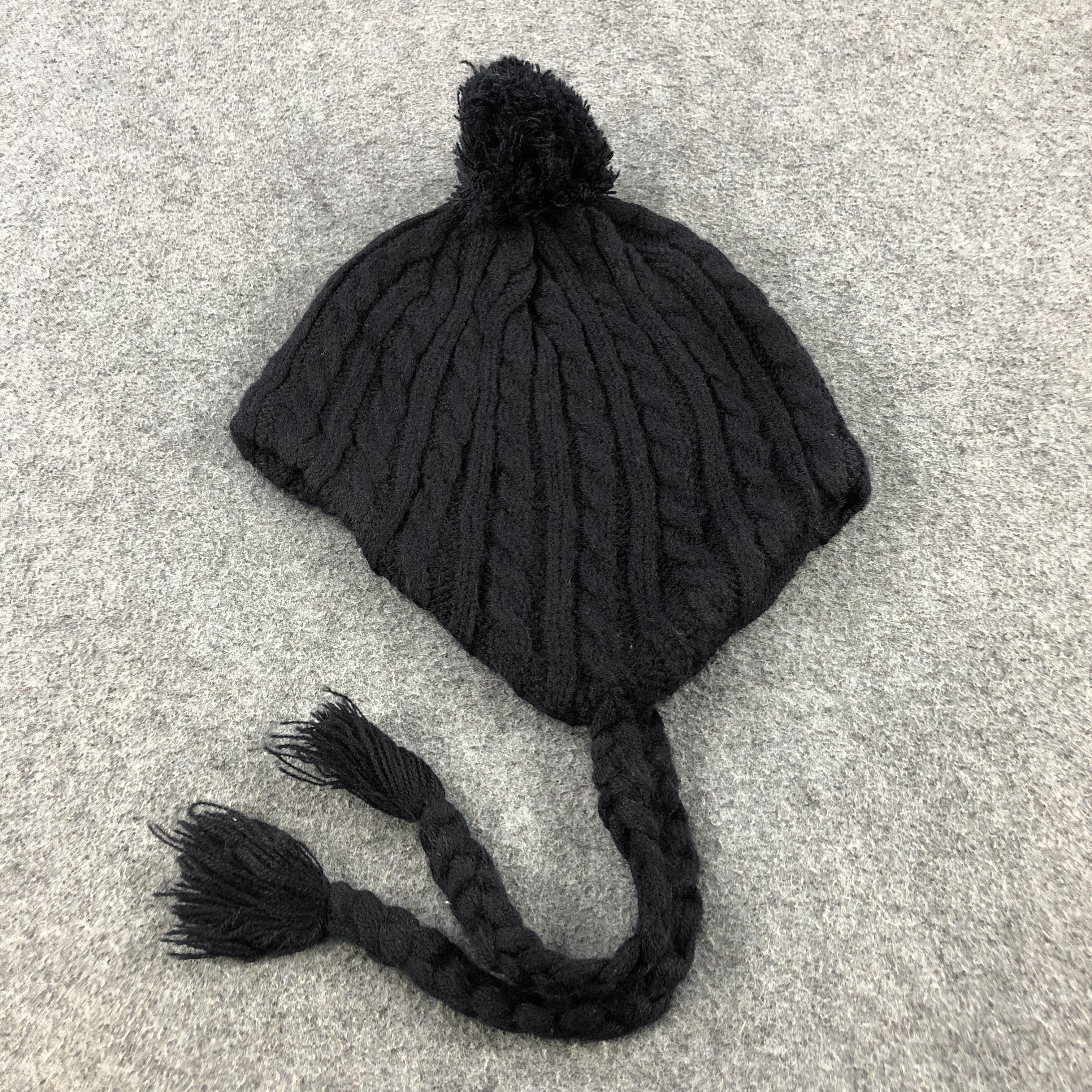 Vintage Unknown Earflap Bobble Beanie Snowcap Snow Hat B166 Size ONE SIZE - 3 Thumbnail