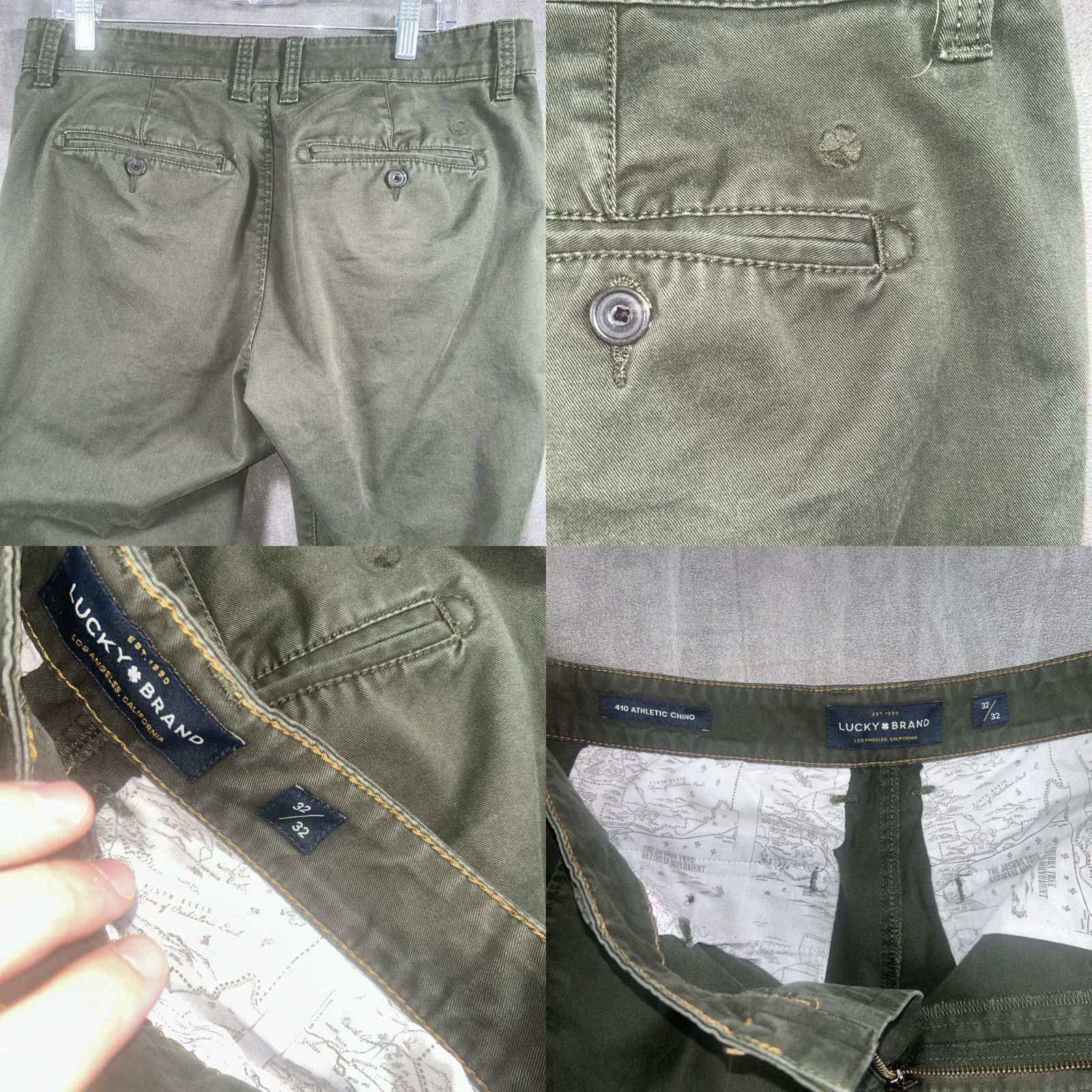 Lucky Brand Lucky Brand 410 Athletic Chino Pants Mens 32x32 Forest Green? Size US 32 / EU 48 - 8 Thumbnail