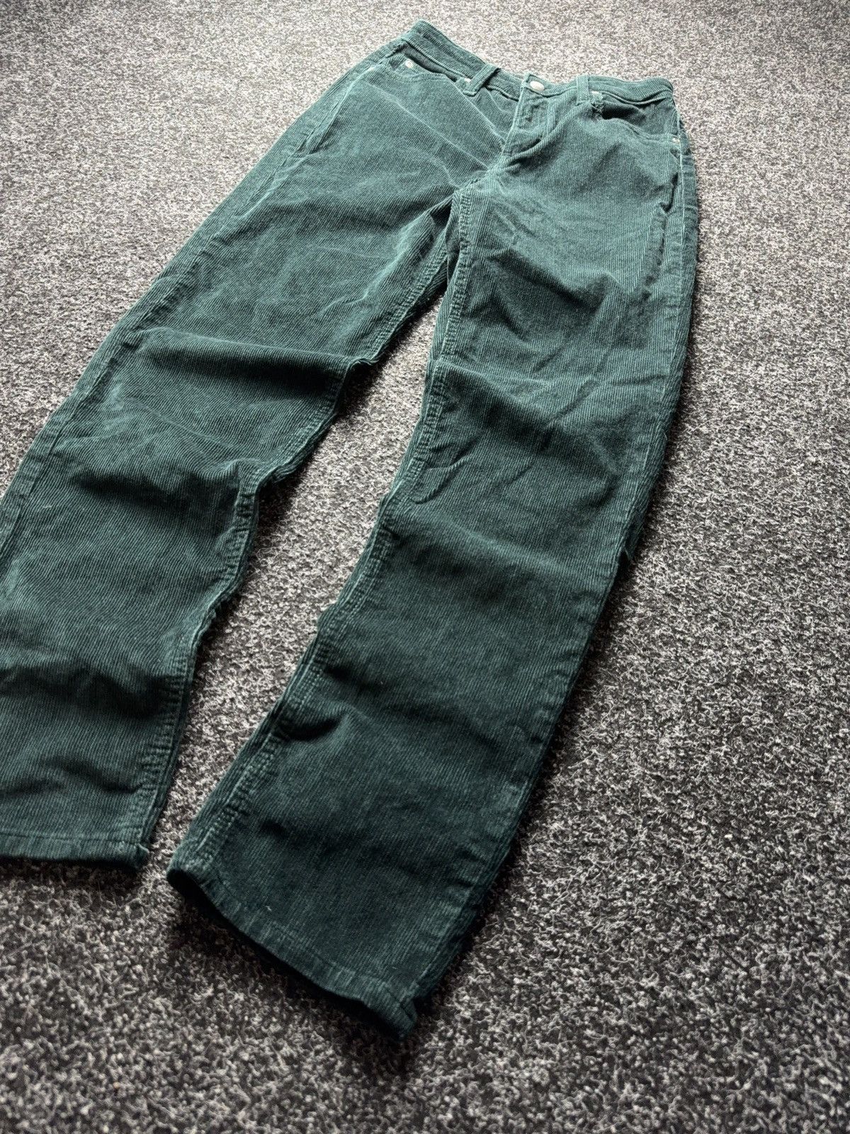 Lee 00s Lee CAROL Corduroy Pants Green Straight Y2K Women W27 Size 27" / US 4 / IT 40 - 2 Thumbnail