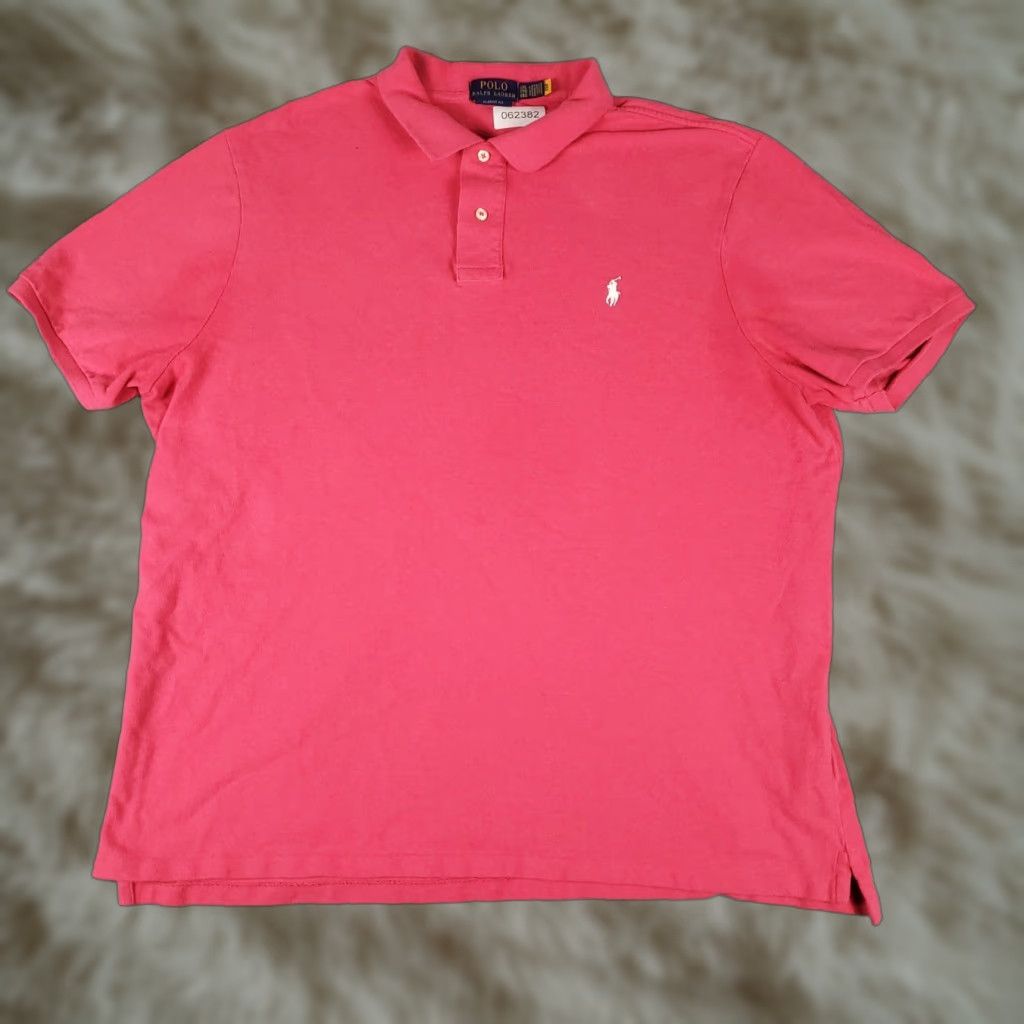 Polo Ralph Lauren VINTAGE Polo Ralph Lauren Shirt Mens 2XL Pink Short Sleeve Classic Fit Embroidered Casual Clothing Size US XXL / EU 58 / 5 - 1 Thumbnail