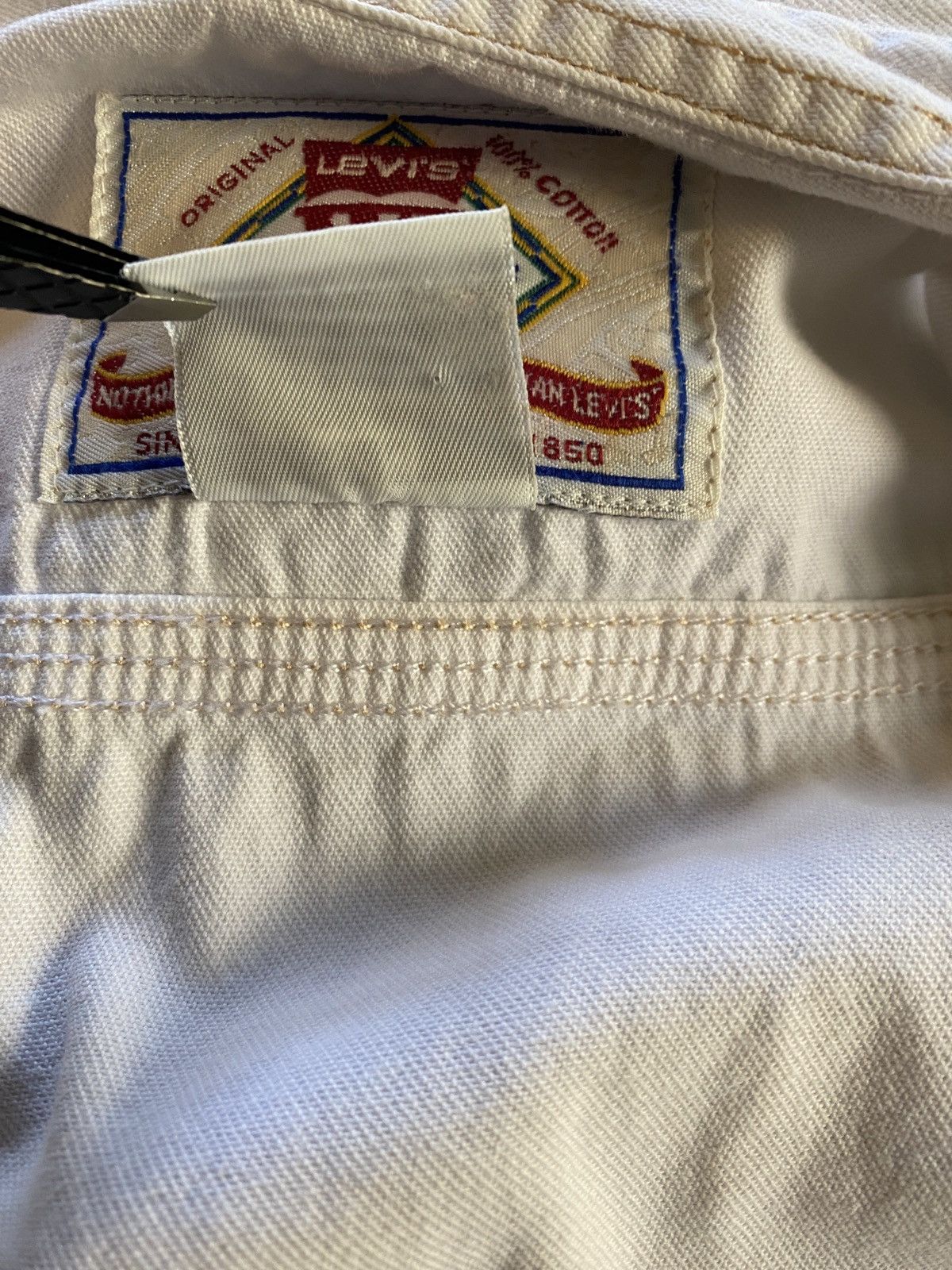 Levi's Vintage 90’s Levi’s Women’s White Long Sleeve Snap Button Up Size M / US 6-8 / IT 42-44 - 6 Thumbnail