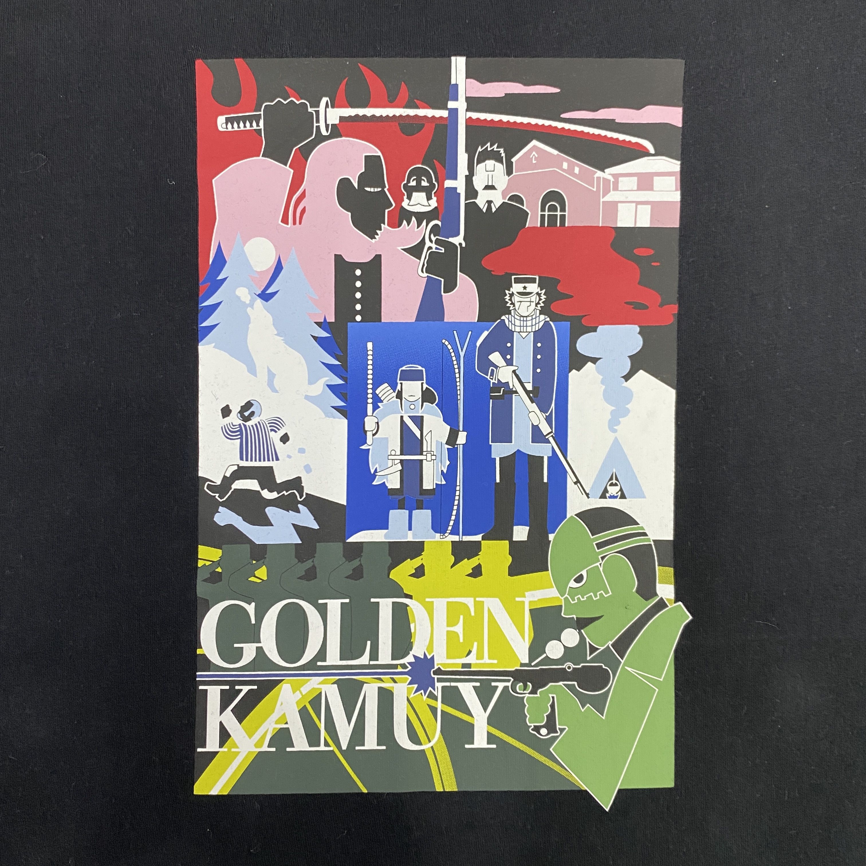 Anime Golden Kamuy T-shirt Uniqlo - H084 Size US L / EU 52-54 / 3 - 3 Thumbnail