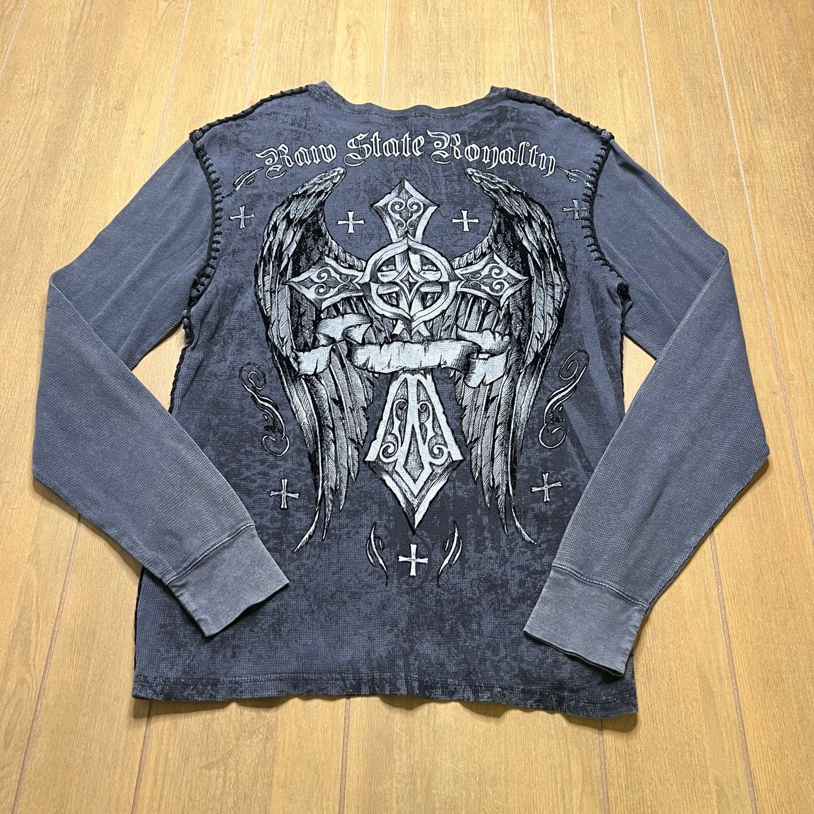 Raw State Raw State Premium Thermal Shirt Cross Y2K Long Sleeve XL Size US XL / EU 56 / 4 - 2 Thumbnail