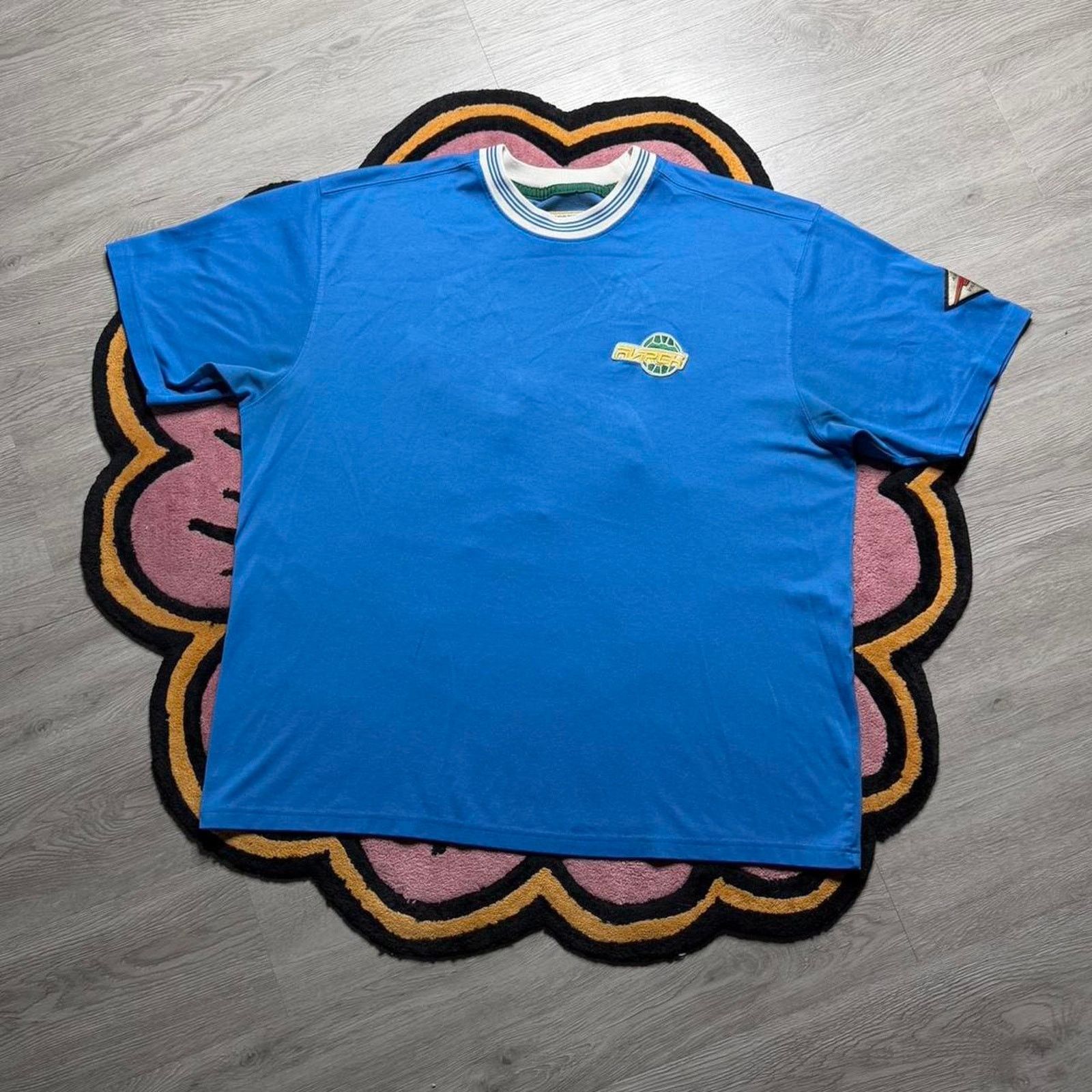 Avirex × Vintage Vintage Y2K Avirex Embroidered Logo S/S Jersey Size 3XL Blue Size US XXL / EU 58 / 5 - 1 Thumbnail