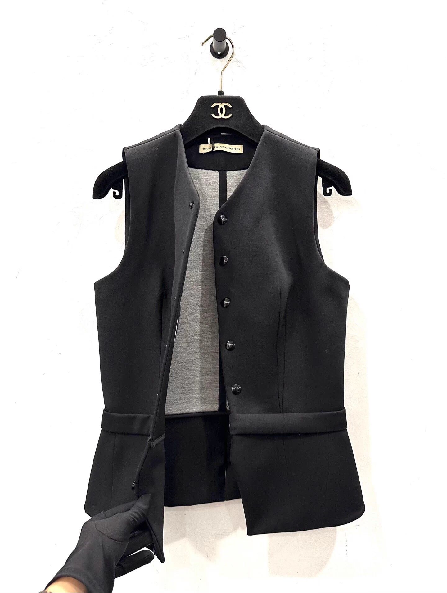Balenciaga Balenciaga women's black wool vest 36 Size XS / US 0-2 / IT 36-38 - 3 Thumbnail