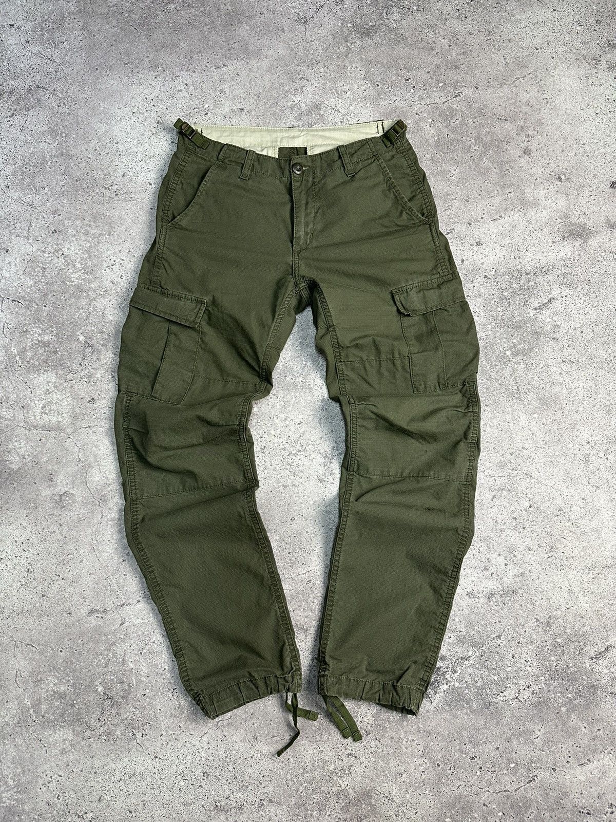 Vintage Carhartt Cargo Distressed Pants Faded Khaki Y2K